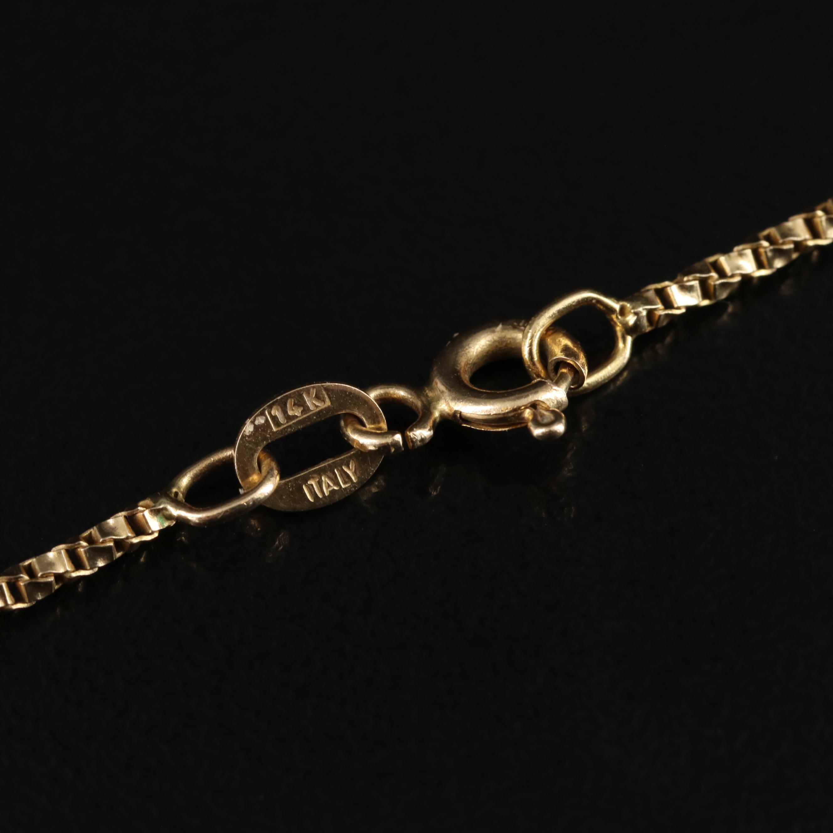 14K Twisted Box Chain Necklace