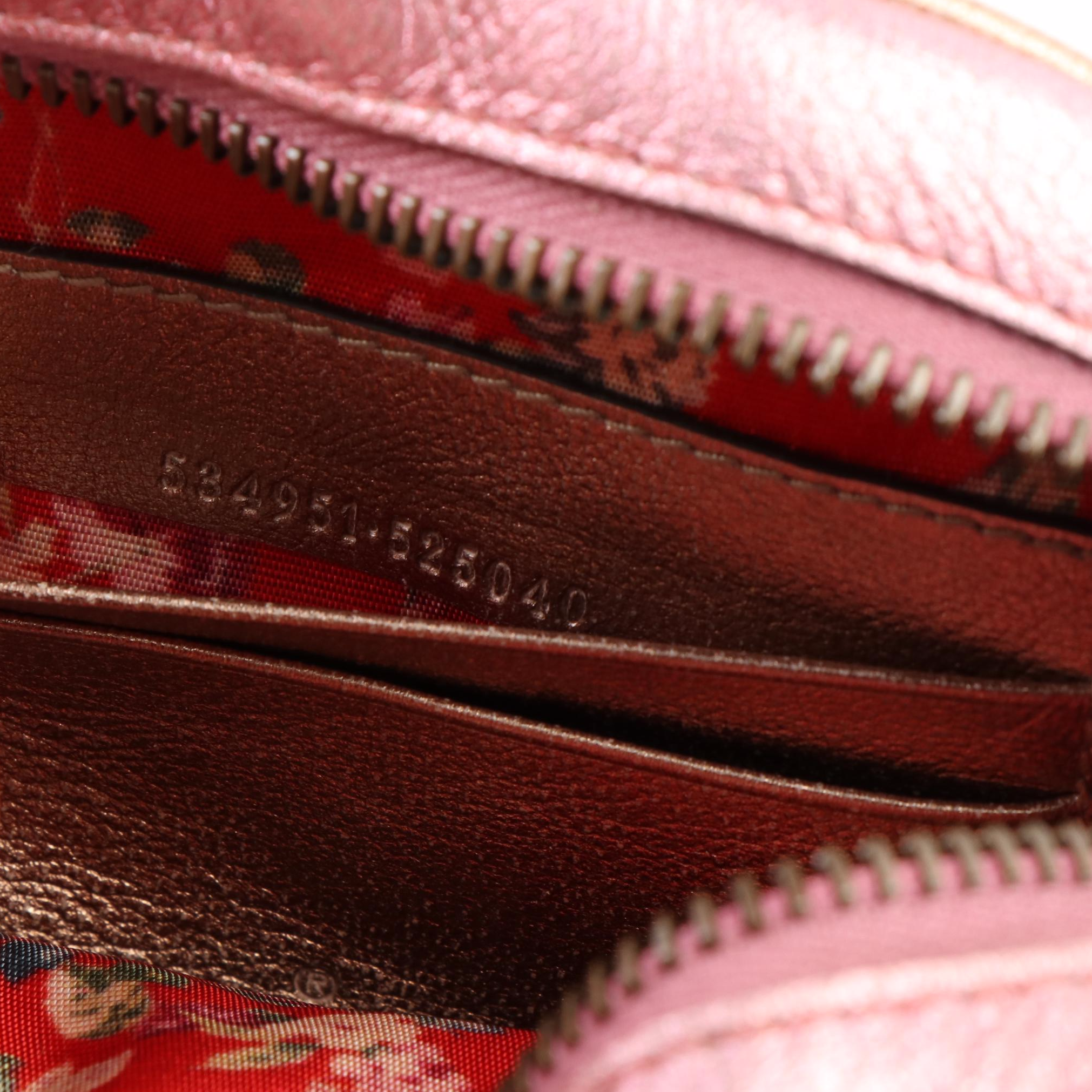 Gucci Metallic Quilted Leather Crossbody With Braided Strap