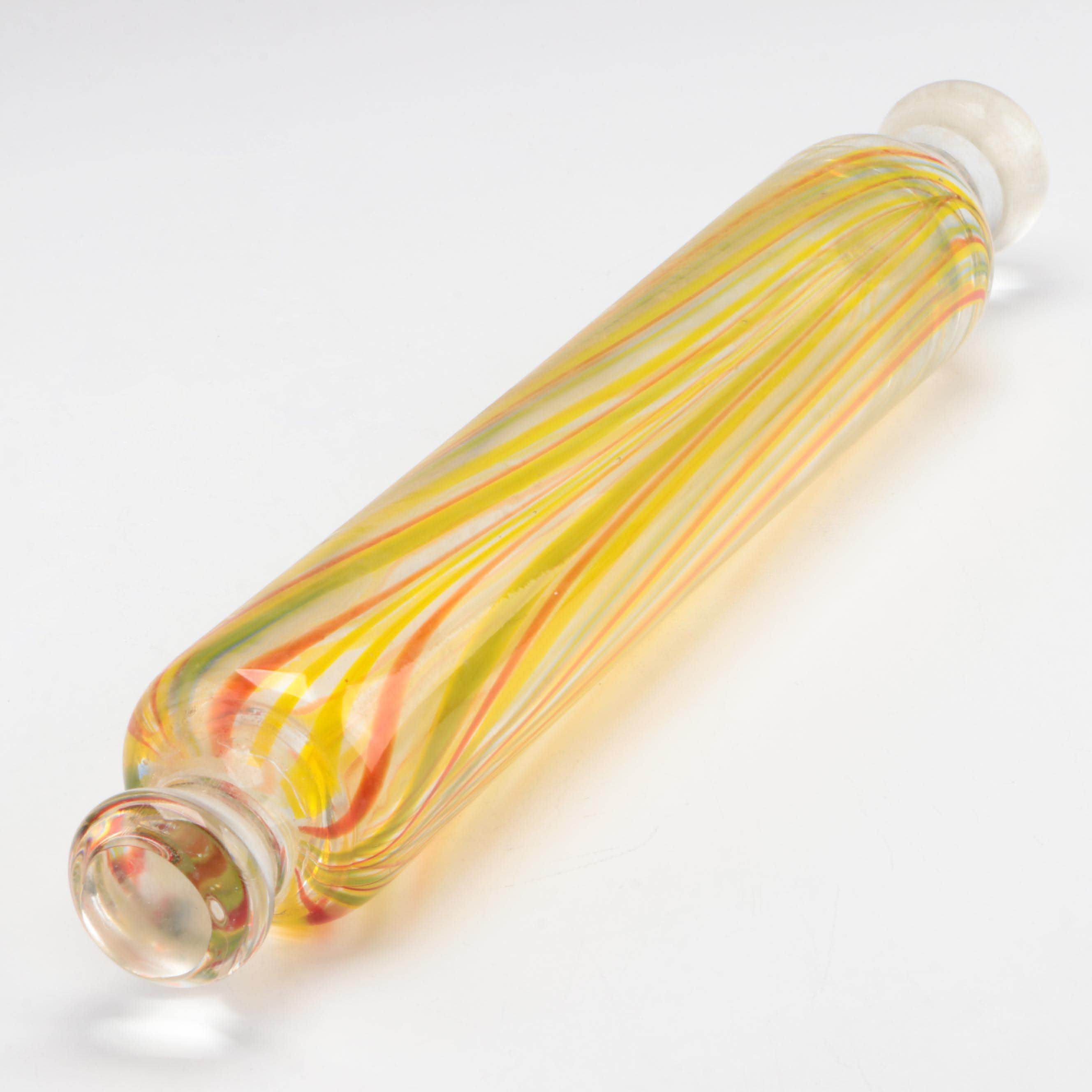 Blown Glass Rolling Pin, 20th Century