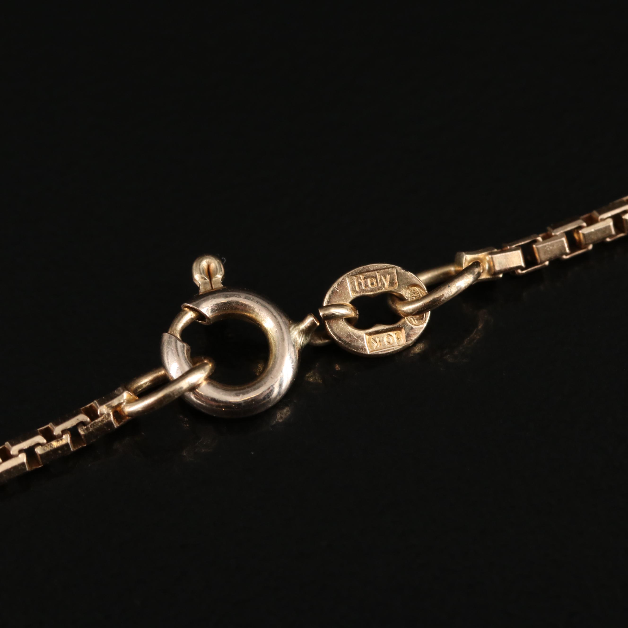 10K Rose Gold Box Chain Necklace