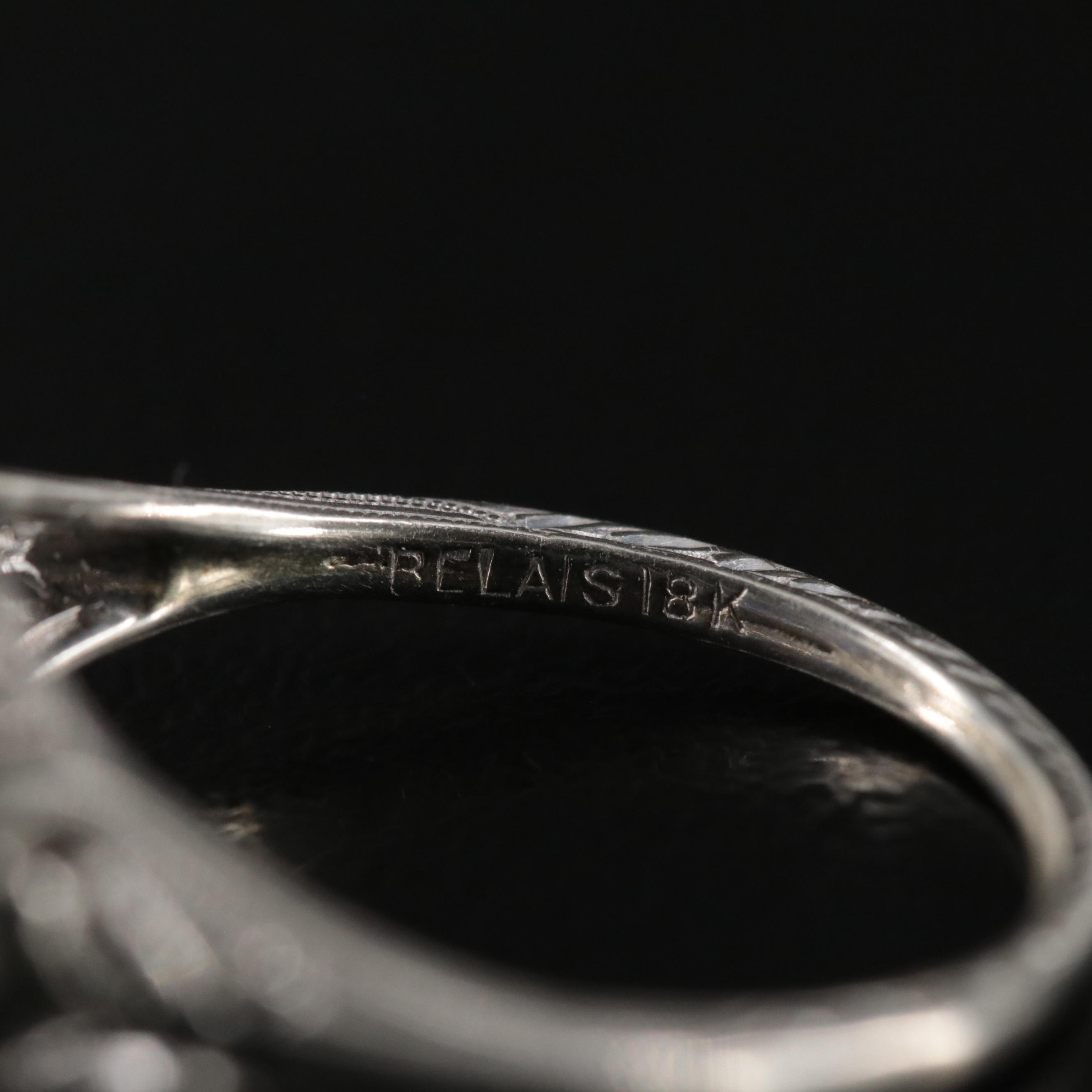 Edwardian 18K Sapphire and Diamond Latticework Ring