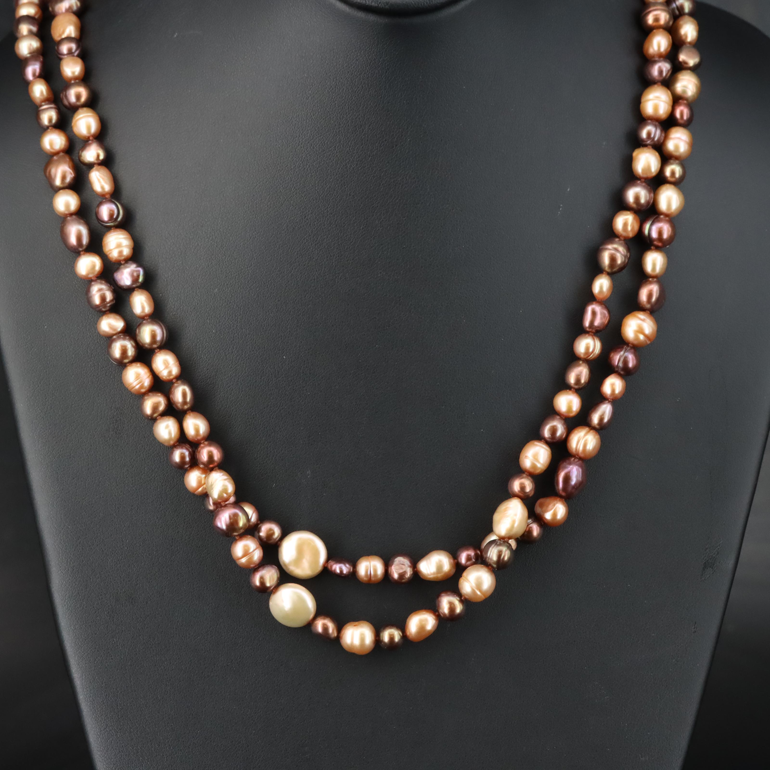 Pearl Necklace with Sterling Clasp