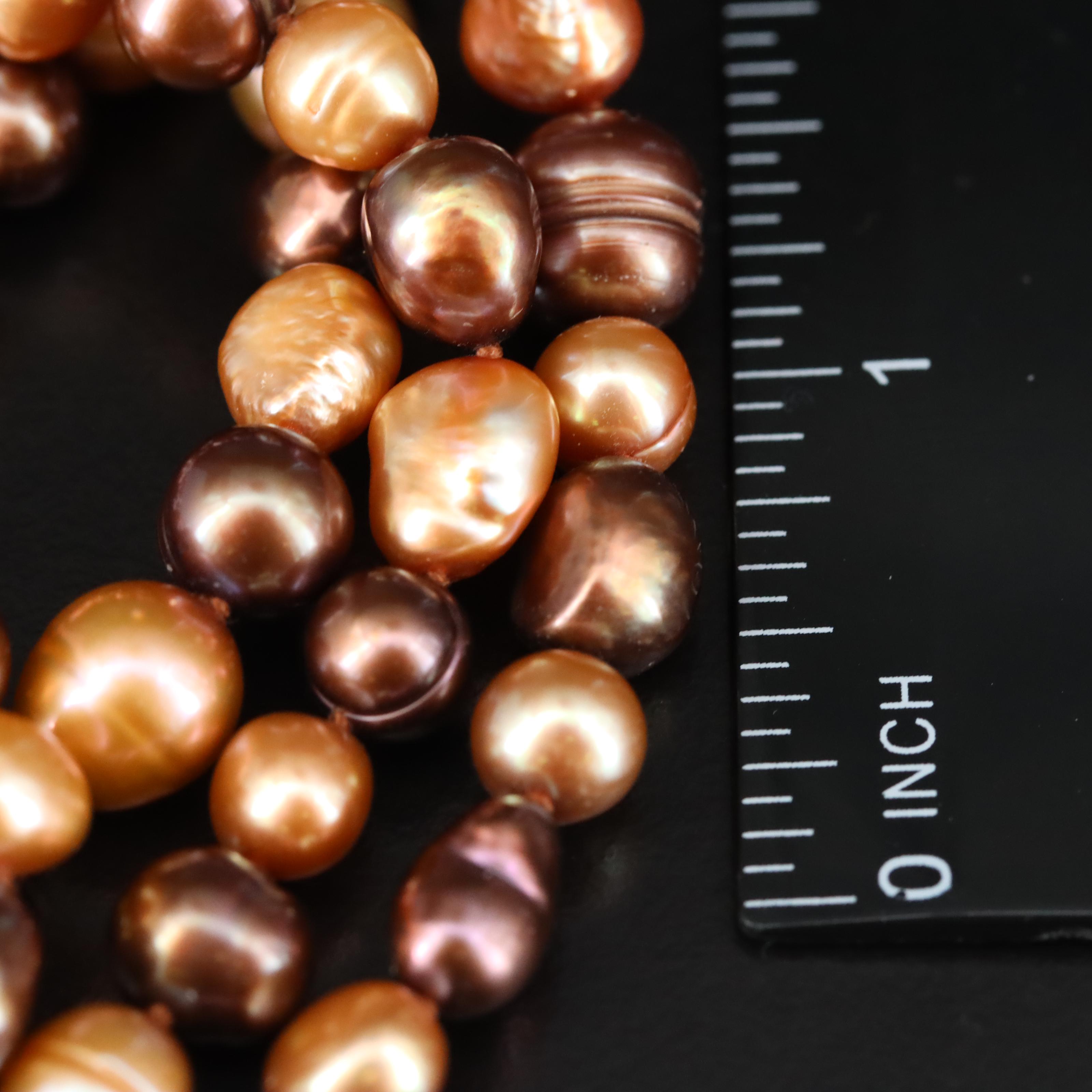 Pearl Necklace with Sterling Clasp