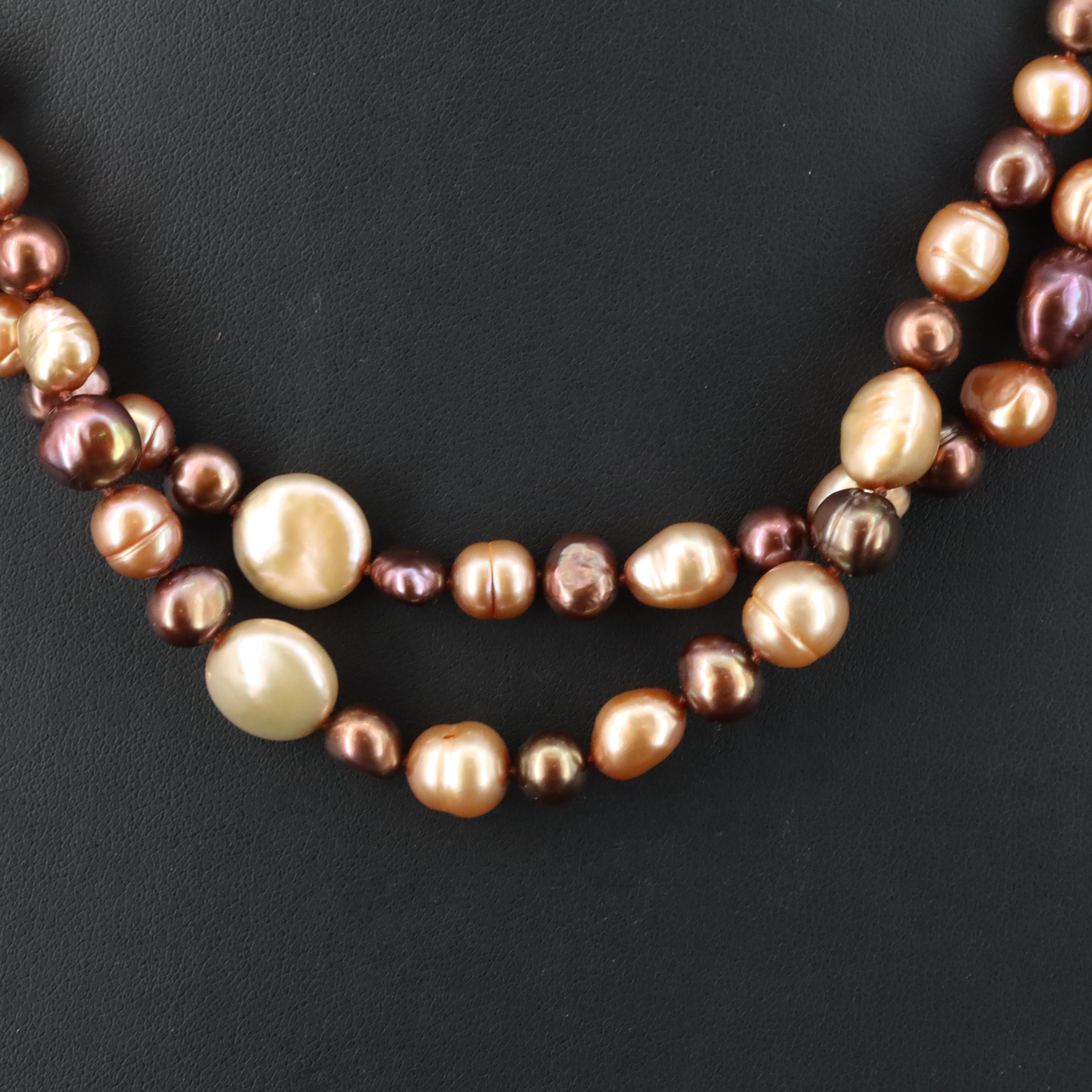 Pearl Necklace with Sterling Clasp