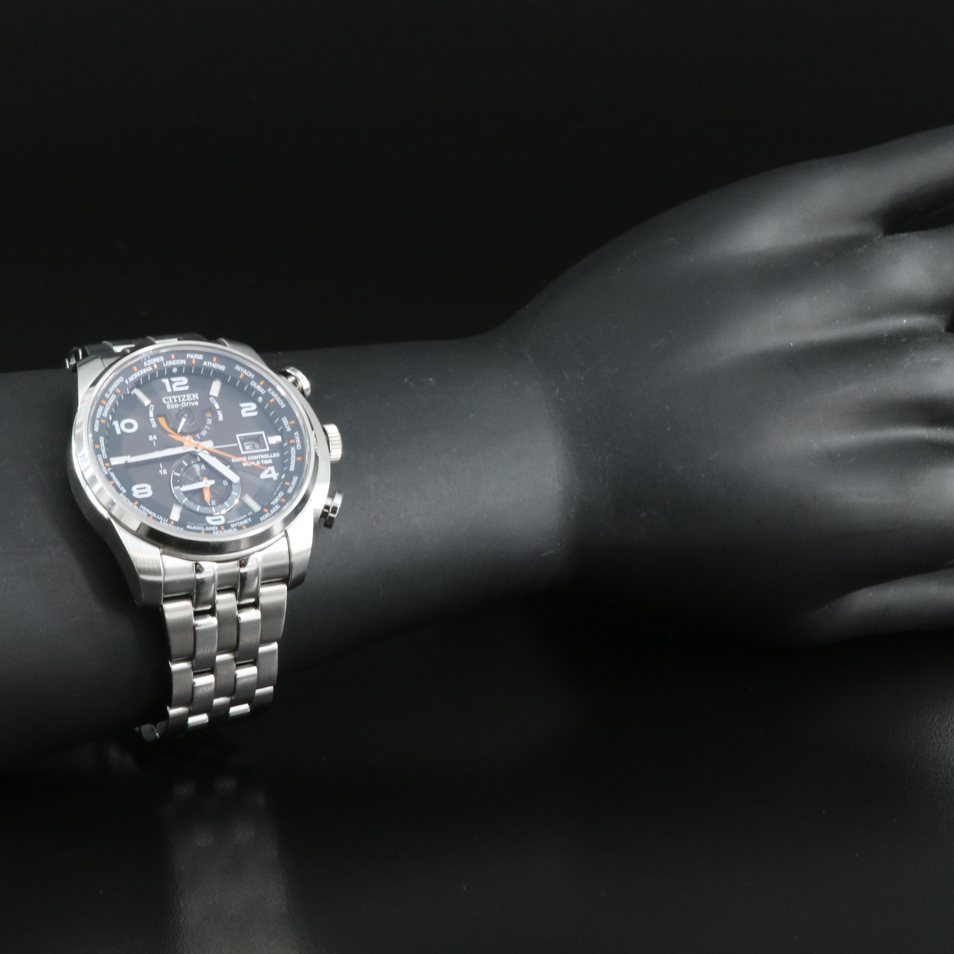 Citizen World Time A-T Eco-Drive Stainless Steel Watch