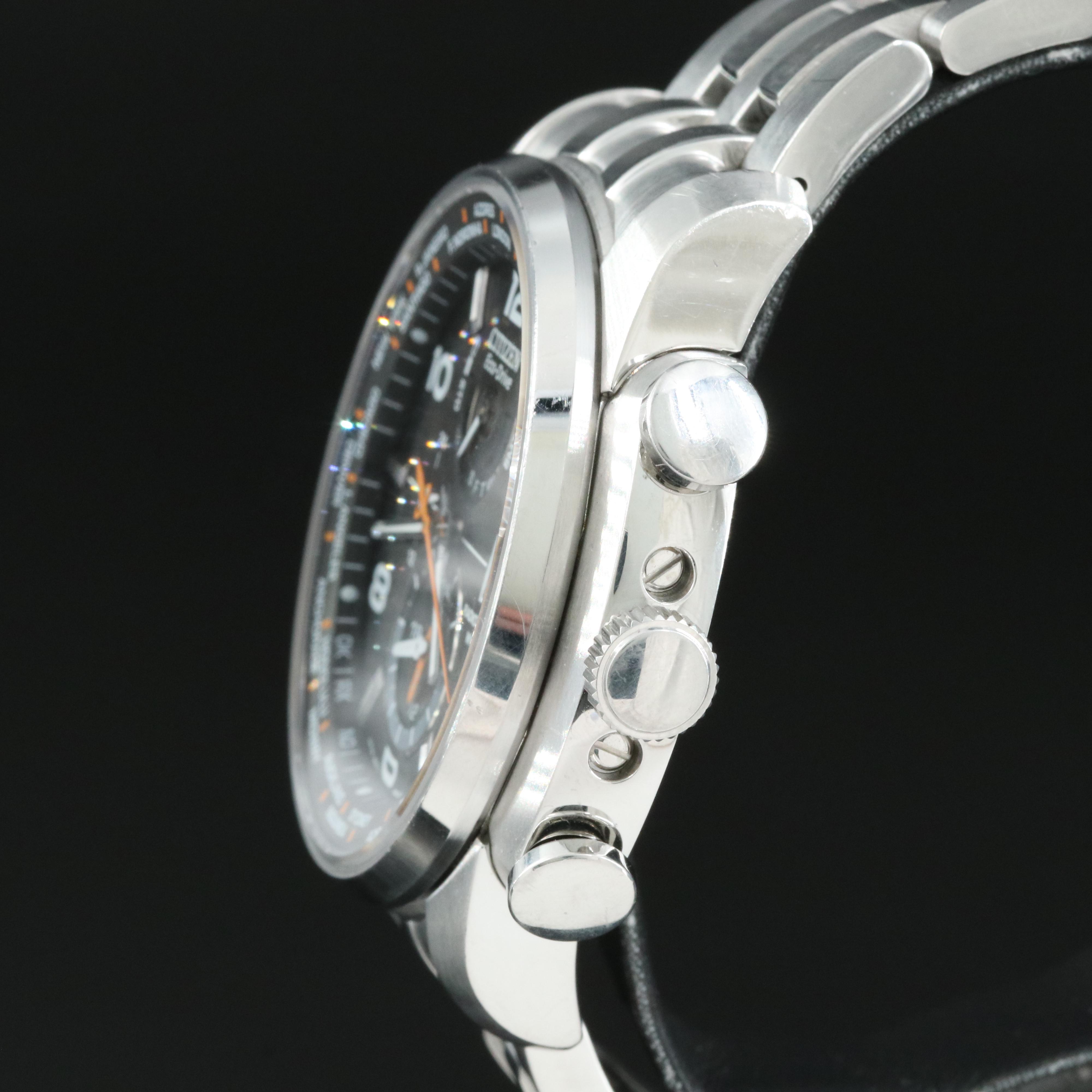 Citizen World Time A-T Eco-Drive Stainless Steel Watch