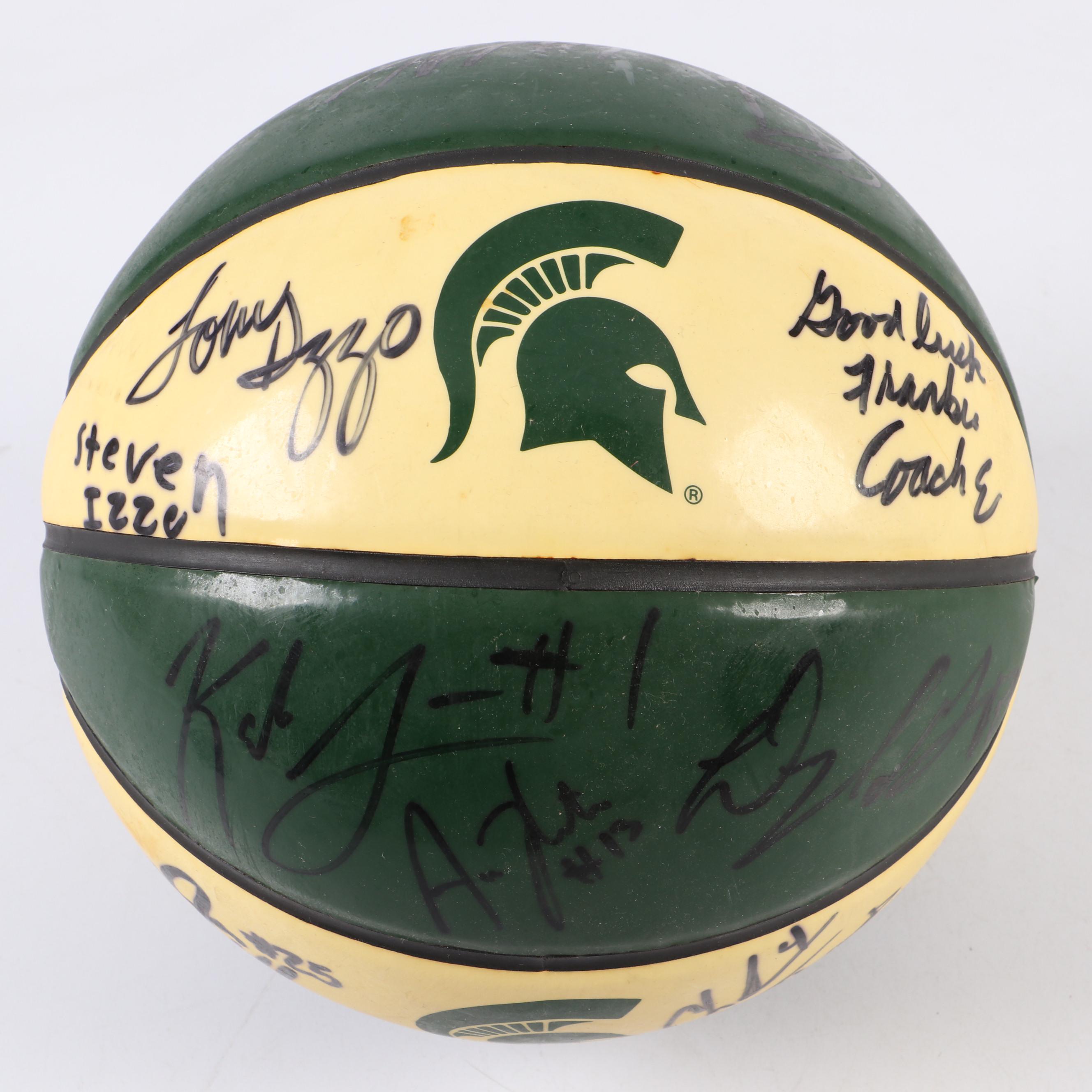 2009 Michigan State Team Signed Basketball with Draymond Green and Coach Izzo