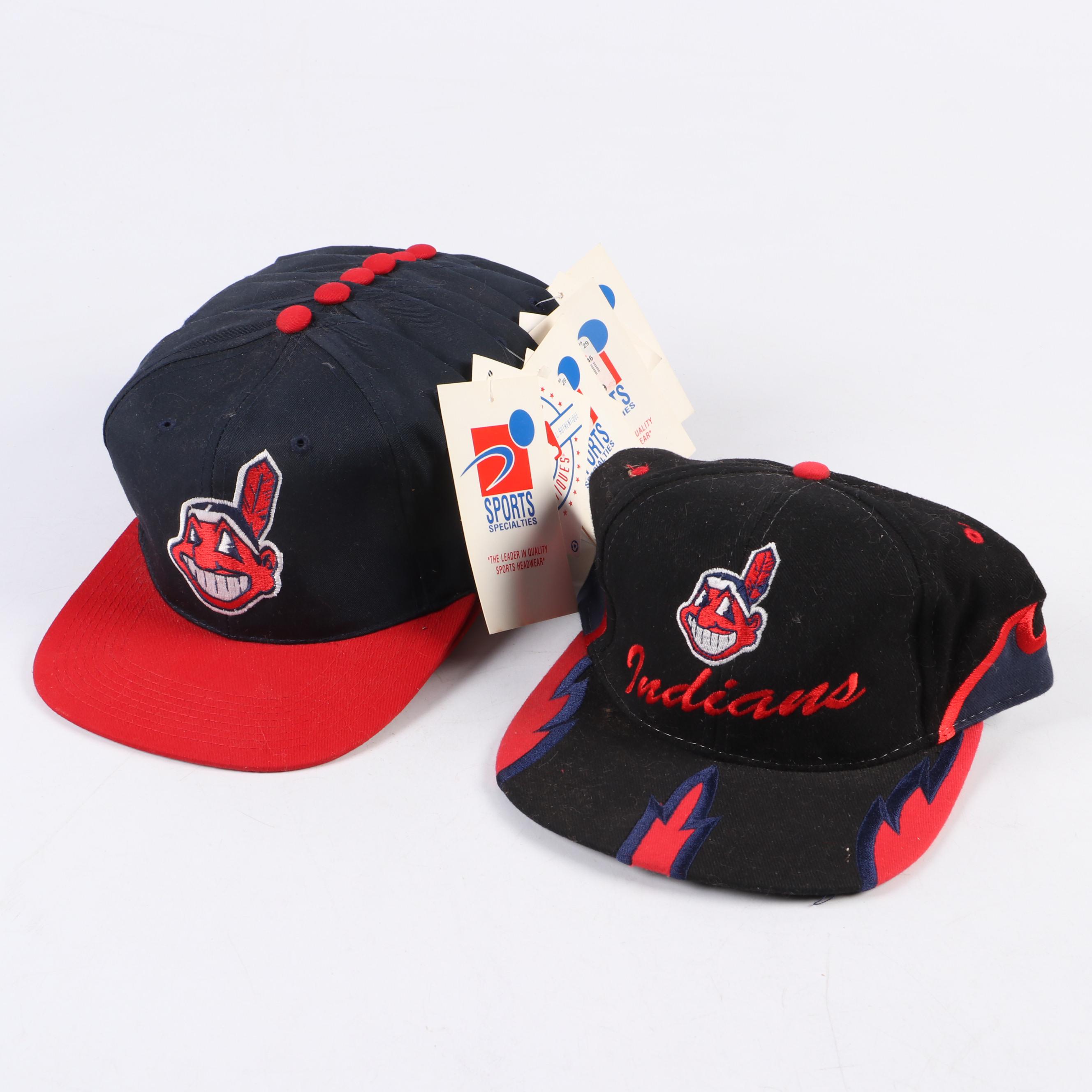 Cleveland Indians "Fresh Caps" and "Sports Specialties" Baseball Snapback Hats