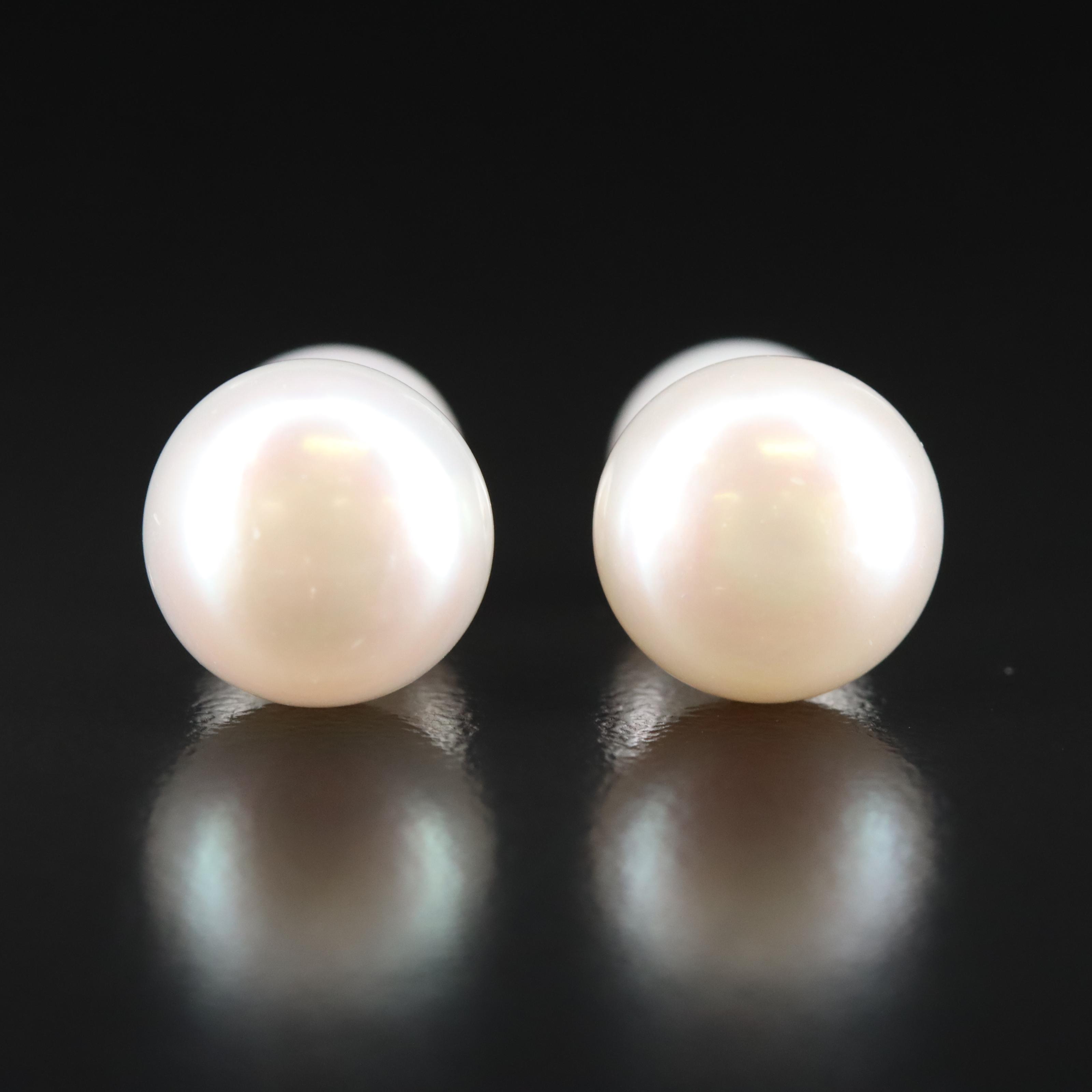 14K Pearl Front-Back Earrings