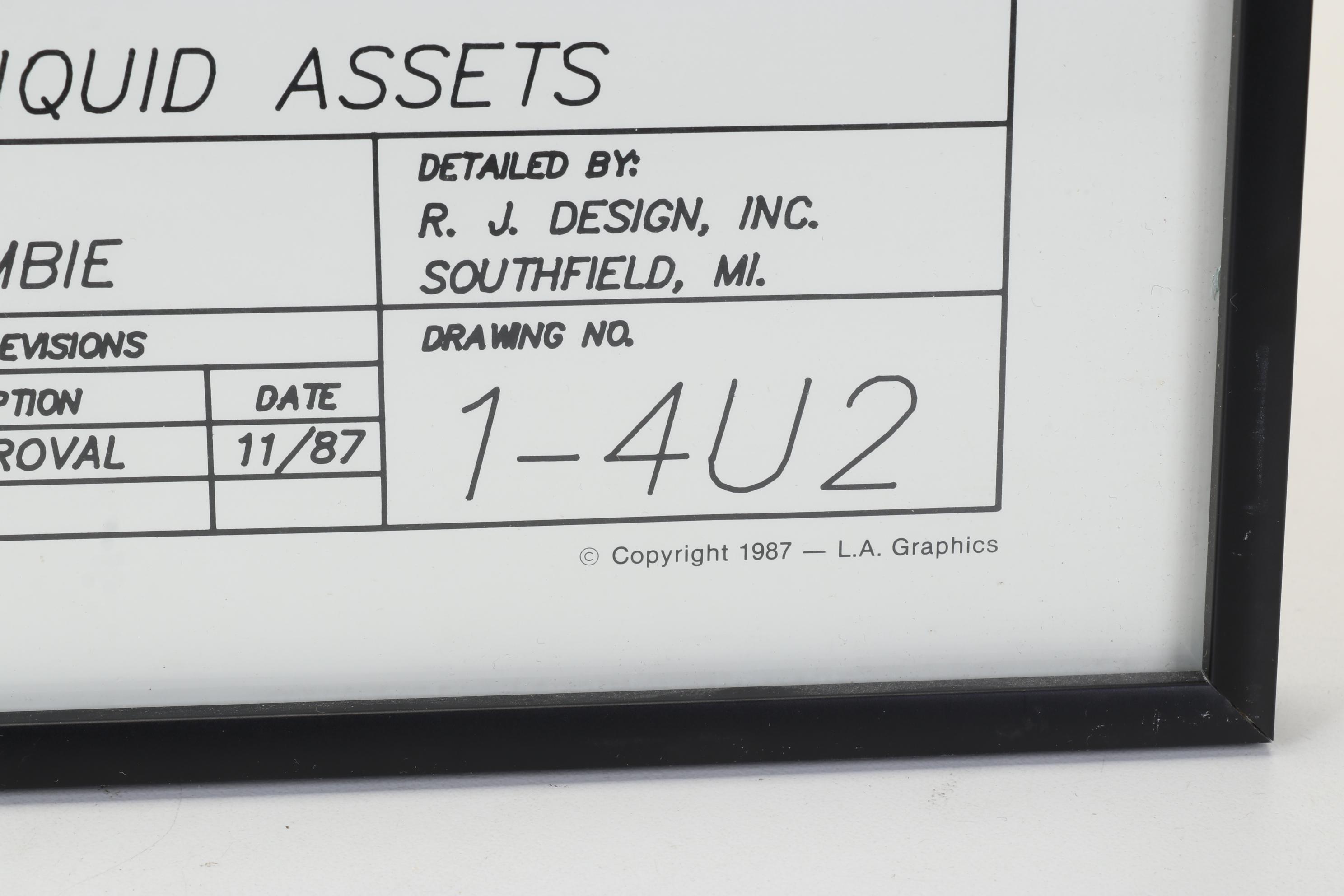 Offset Lithograph "Assembly Diagram Of Liquid Assets," 1987