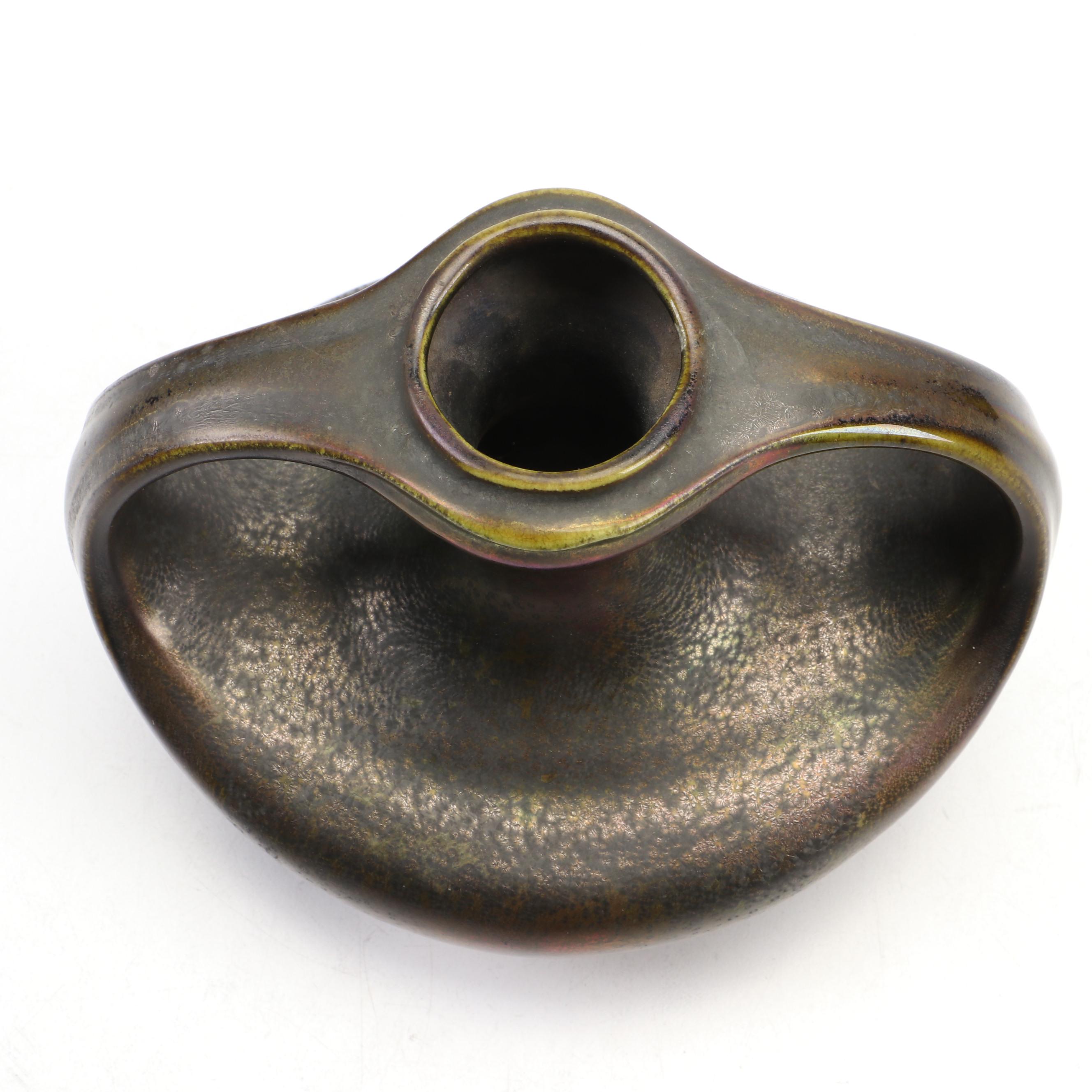 Heliosine Ware Austrian Iridescent Jugendstil Ceramic Vase