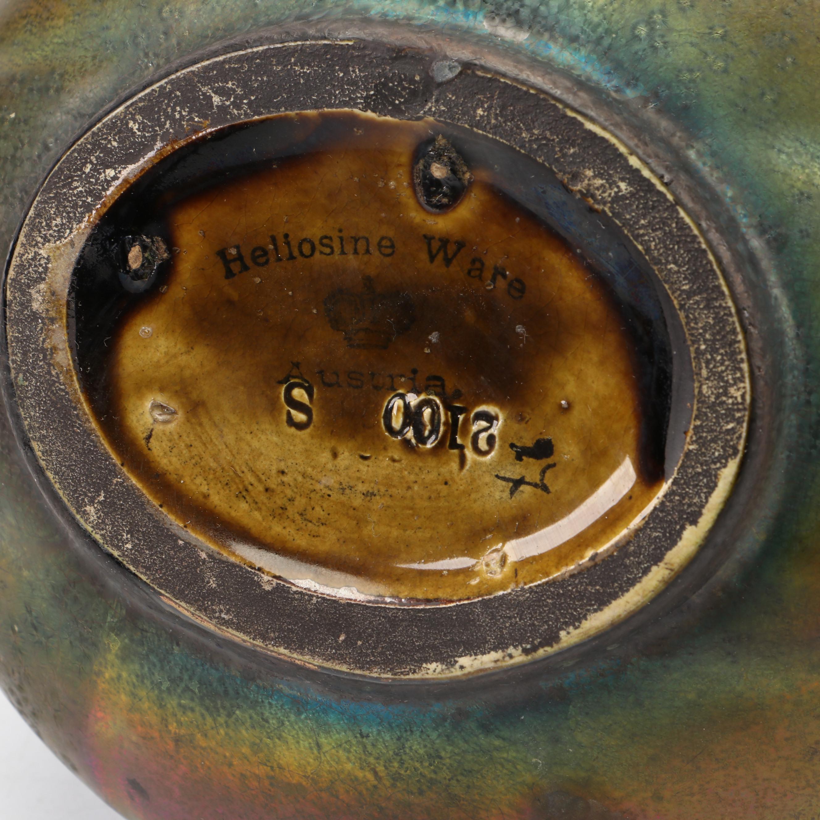 Heliosine Ware Austrian Iridescent Jugendstil Ceramic Vase