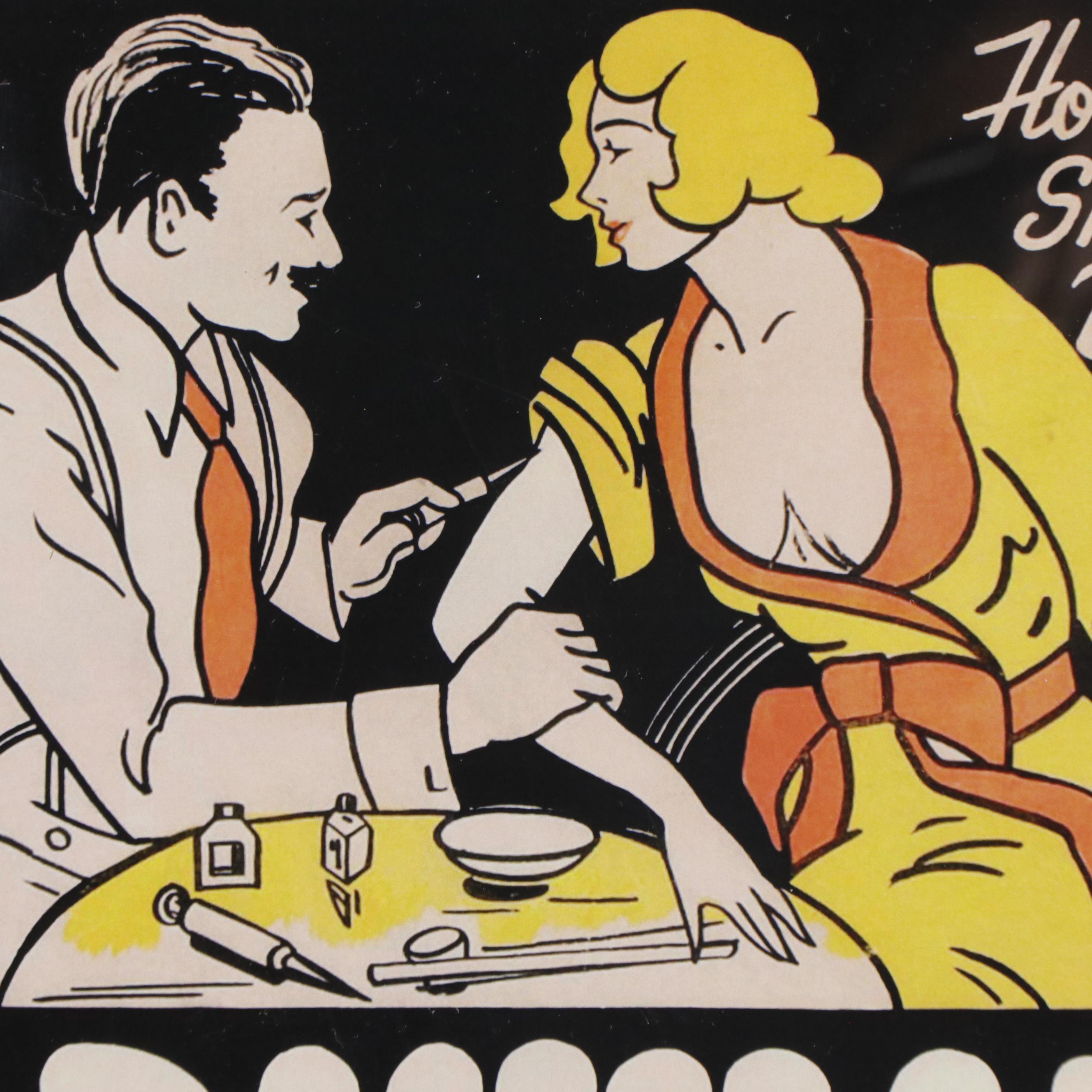 Offset Lithograph of Cannabis Propaganda Poster "Marihuana"