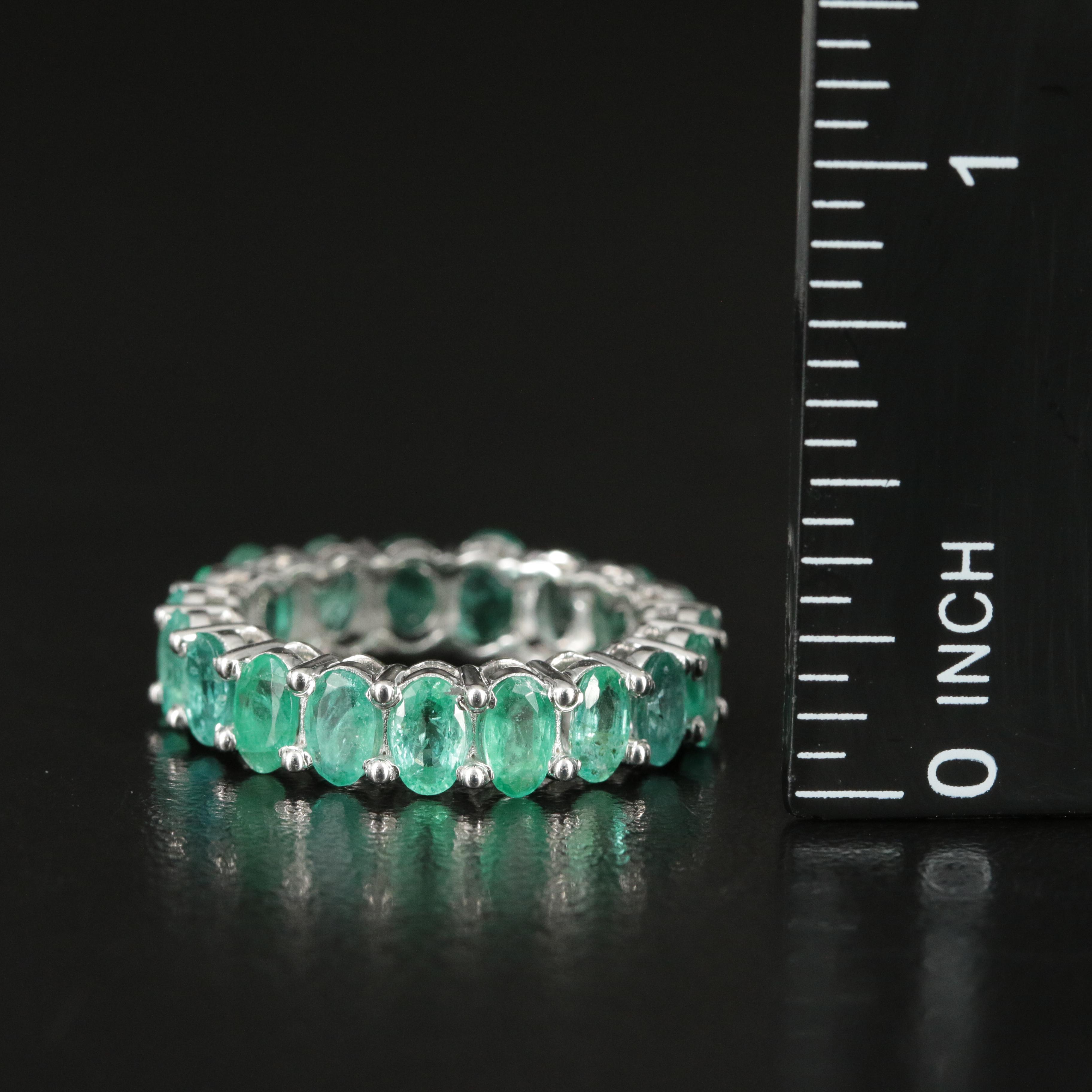 14K 5.07 CTW Emerald Eternity Band