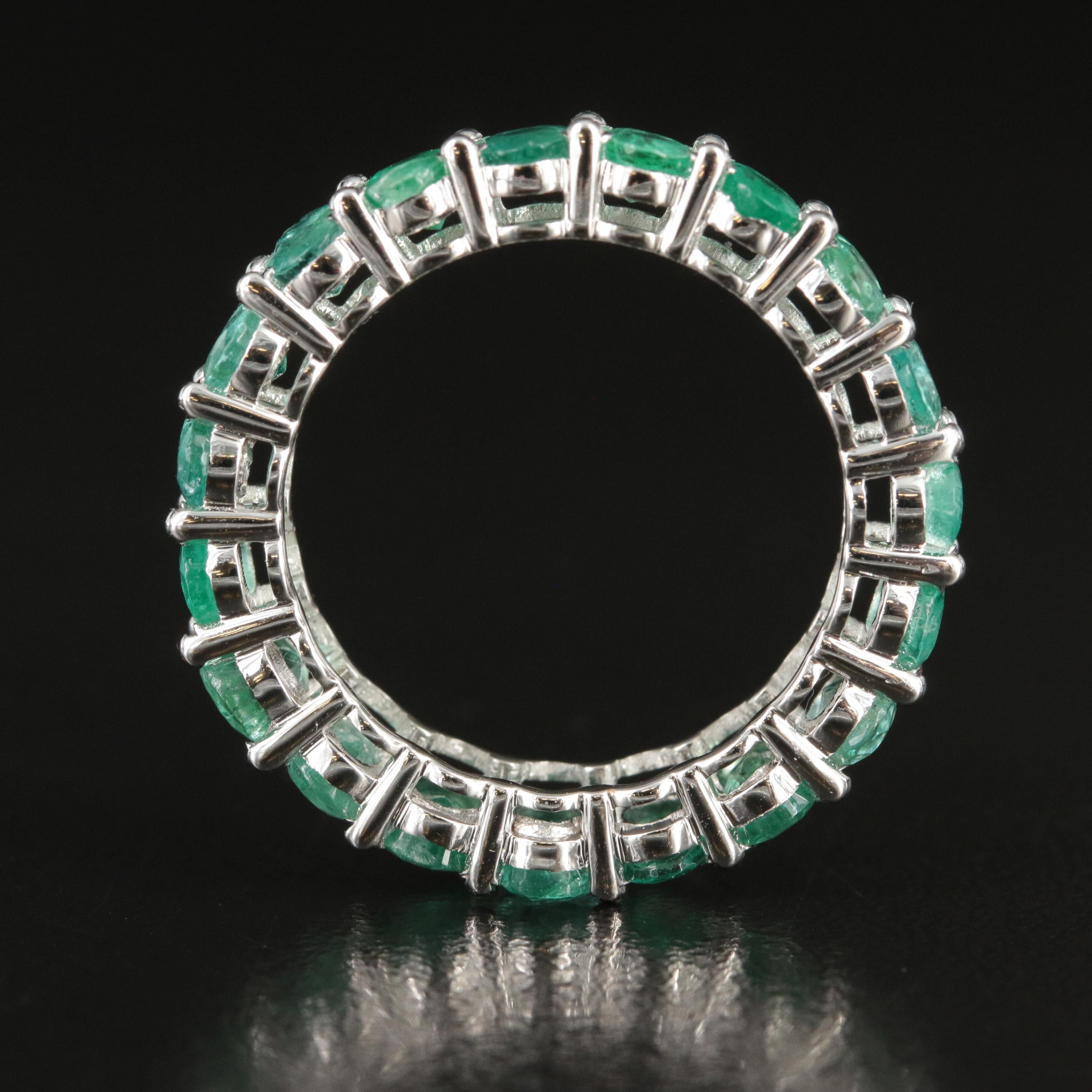 14K 5.07 CTW Emerald Eternity Band