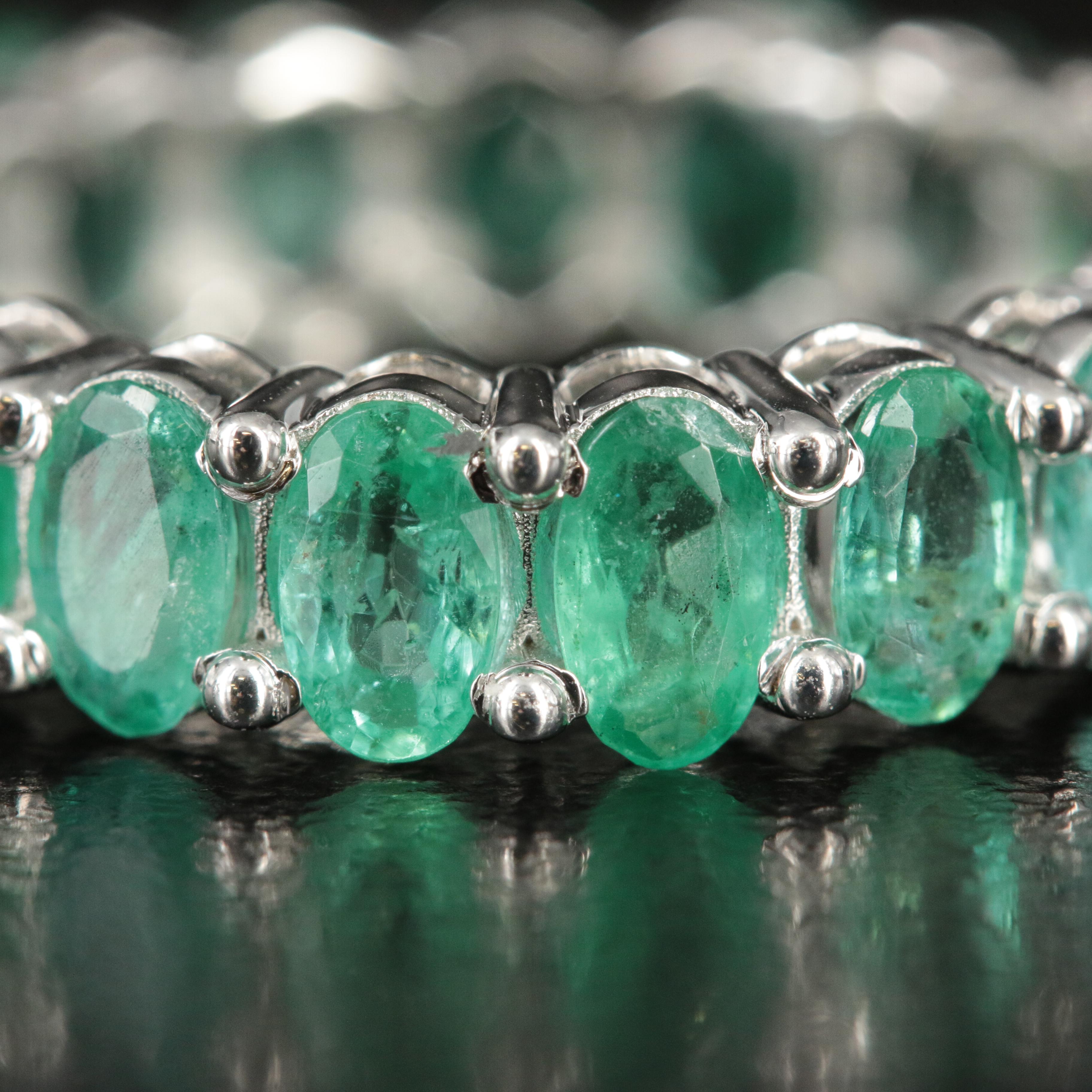 14K 5.07 CTW Emerald Eternity Band