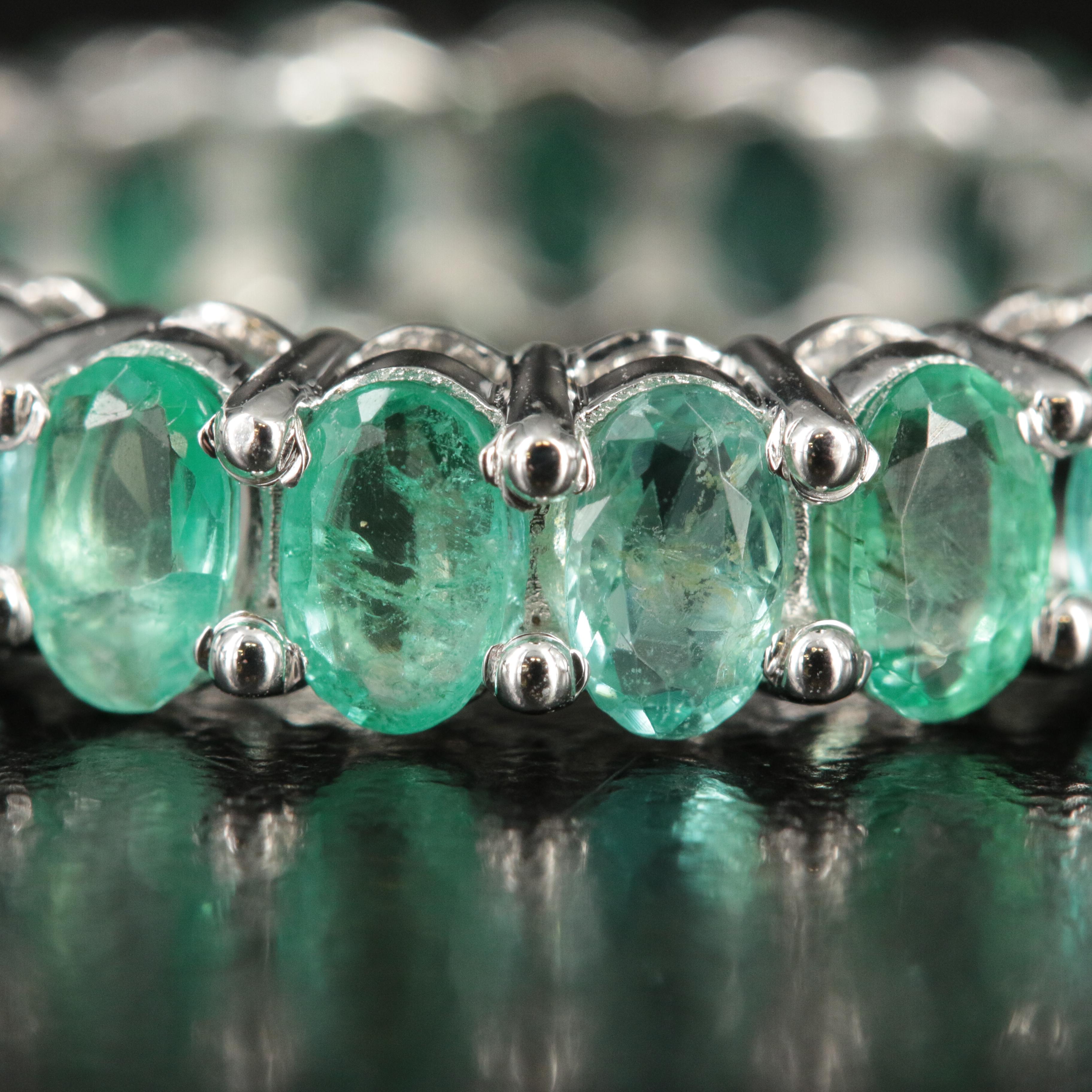 14K 5.07 CTW Emerald Eternity Band
