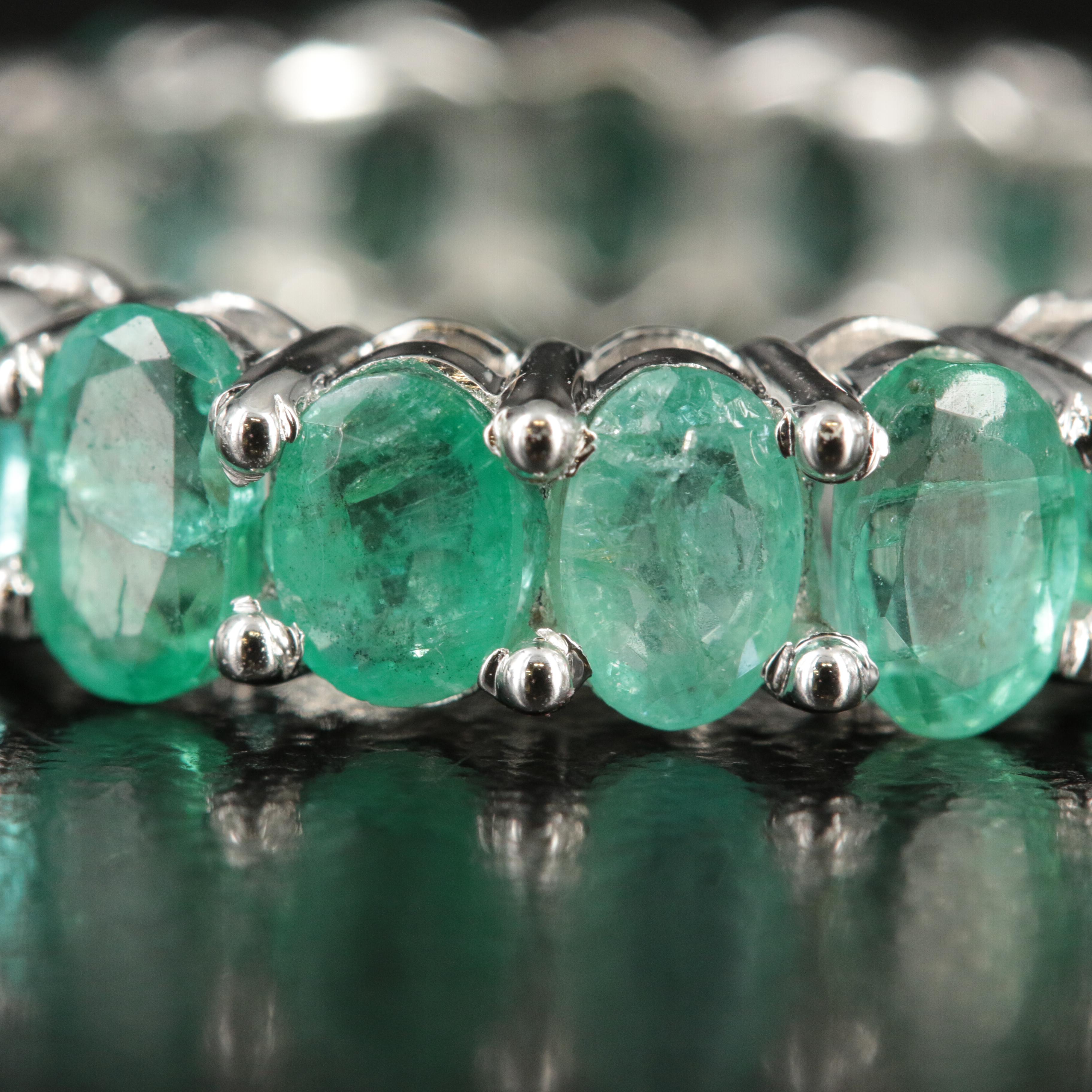 14K 5.07 CTW Emerald Eternity Band