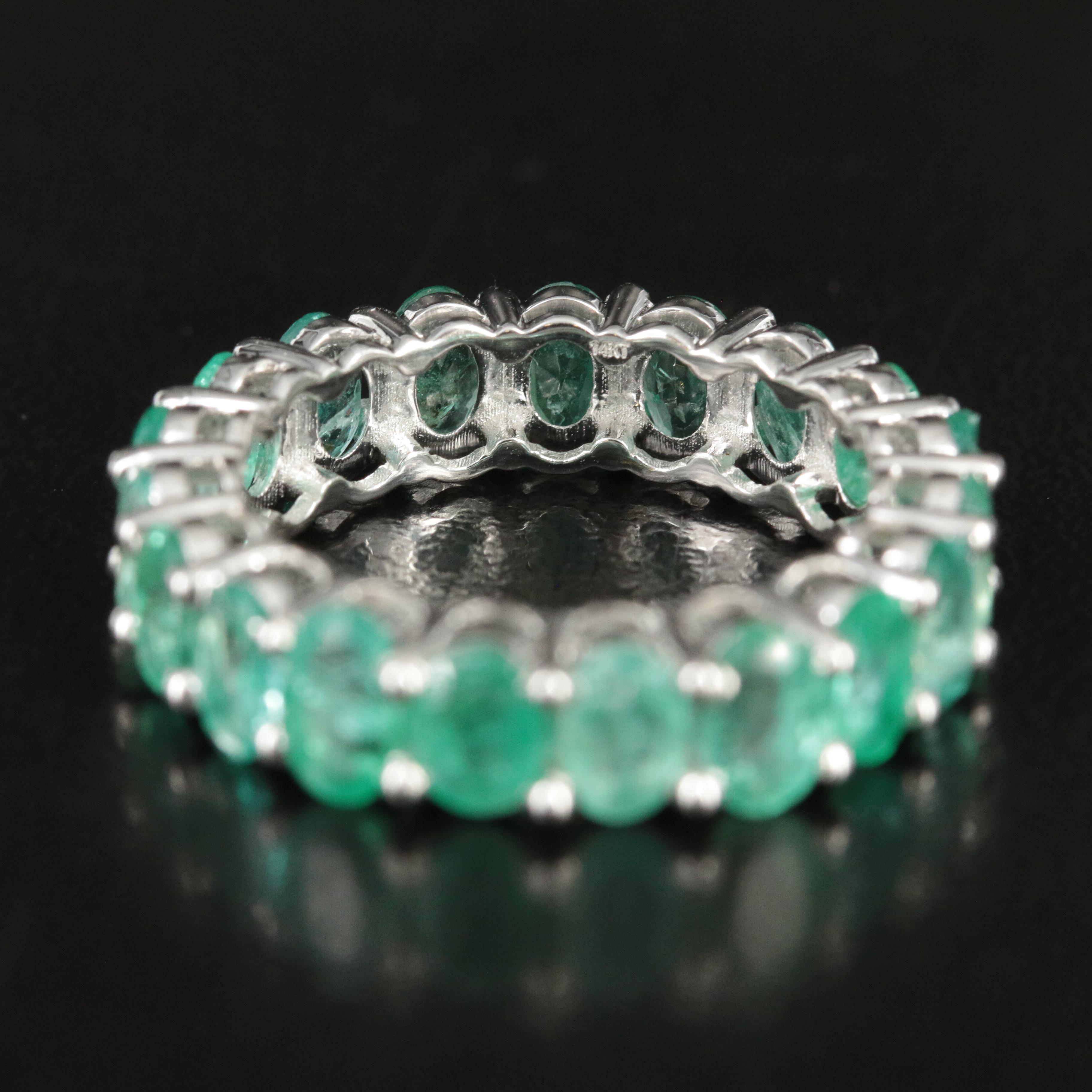 14K 5.07 CTW Emerald Eternity Band