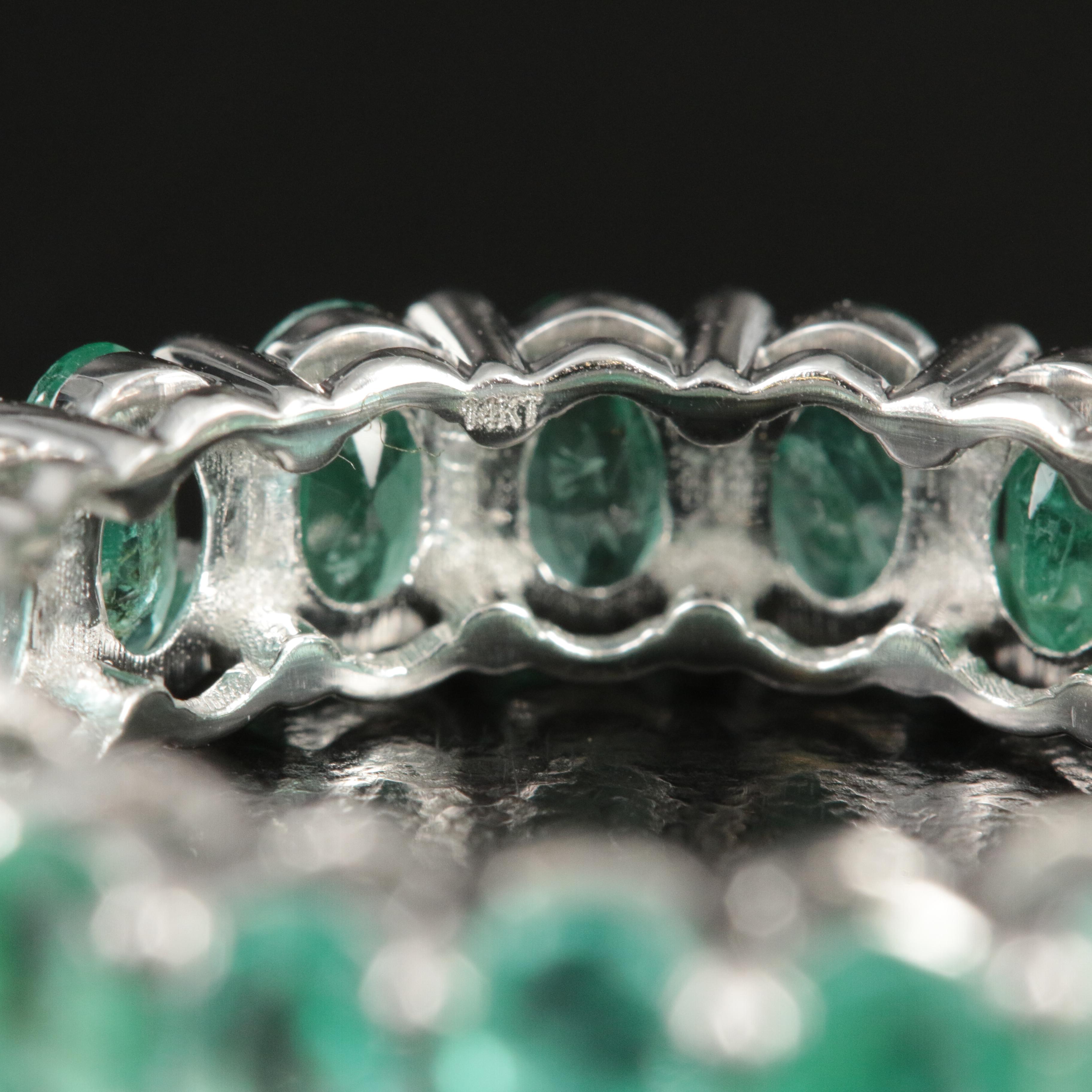 14K 5.07 CTW Emerald Eternity Band