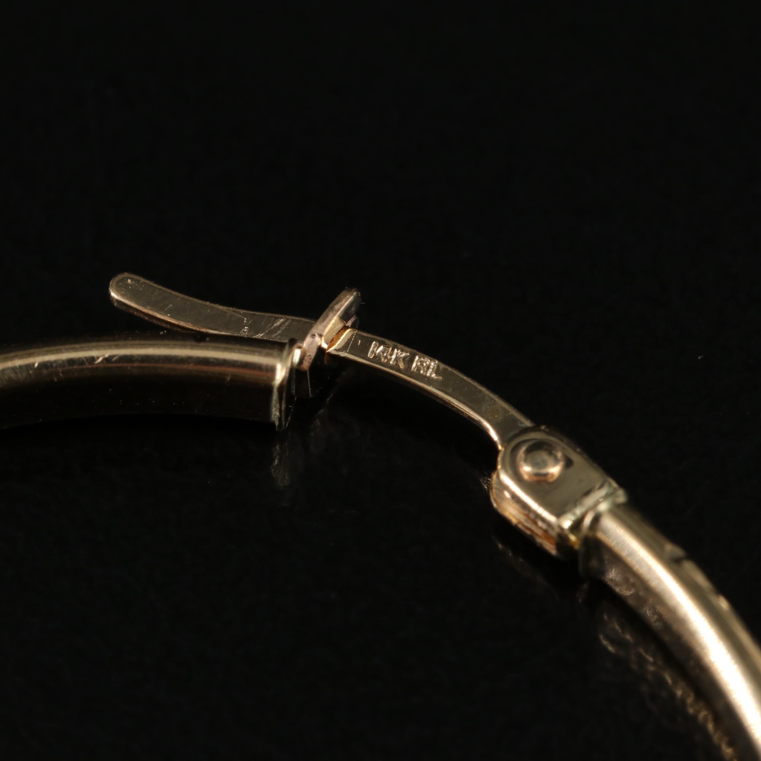 14K Flat Hoop Earrings