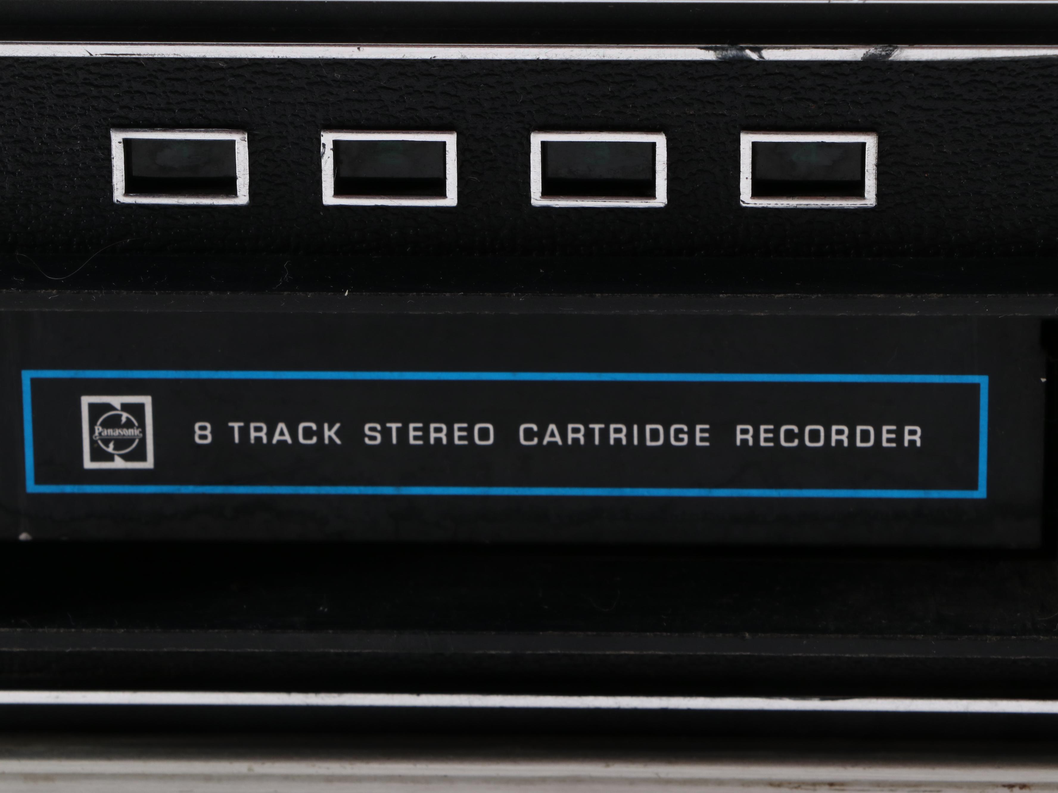 Panasonic Eight-Track Stereo Recorder, Olsen Receiver and Tapes