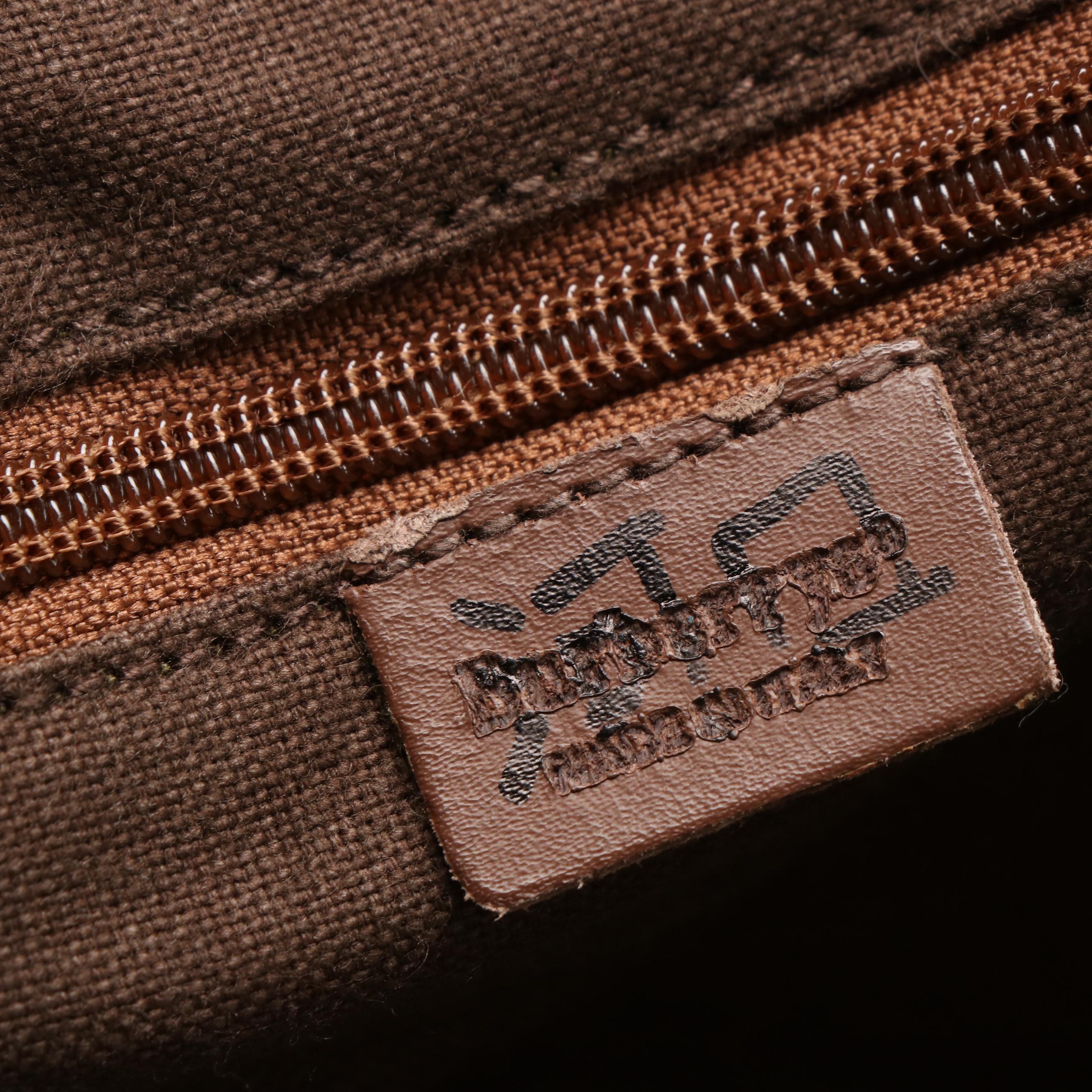 Burberry Duffle Bag Beige Nova Check Boston Coated Canvas