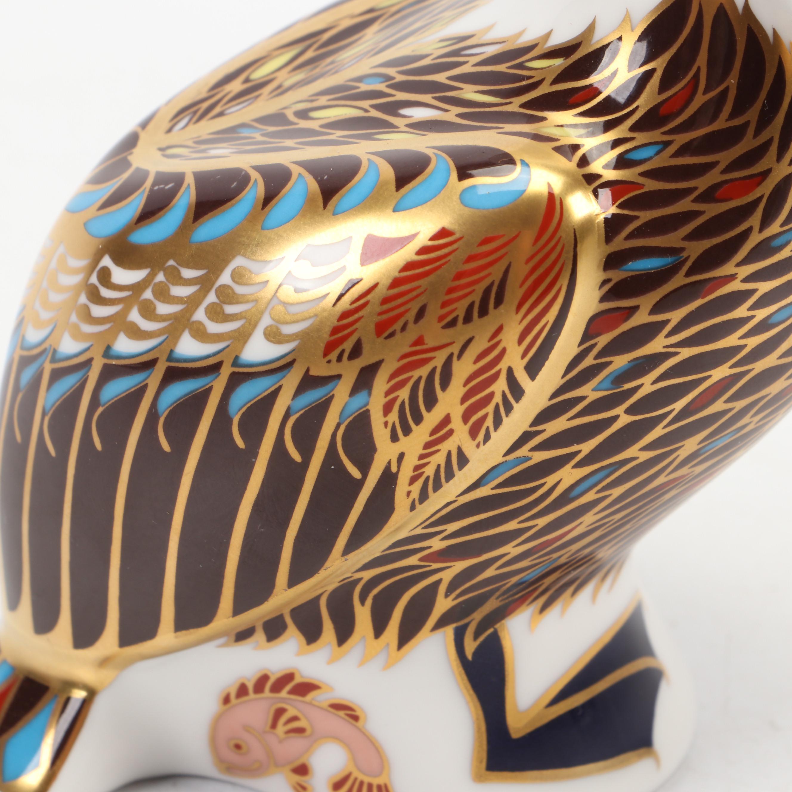 Royal Crown Derby "Imari" Bone China Pelican Figurine