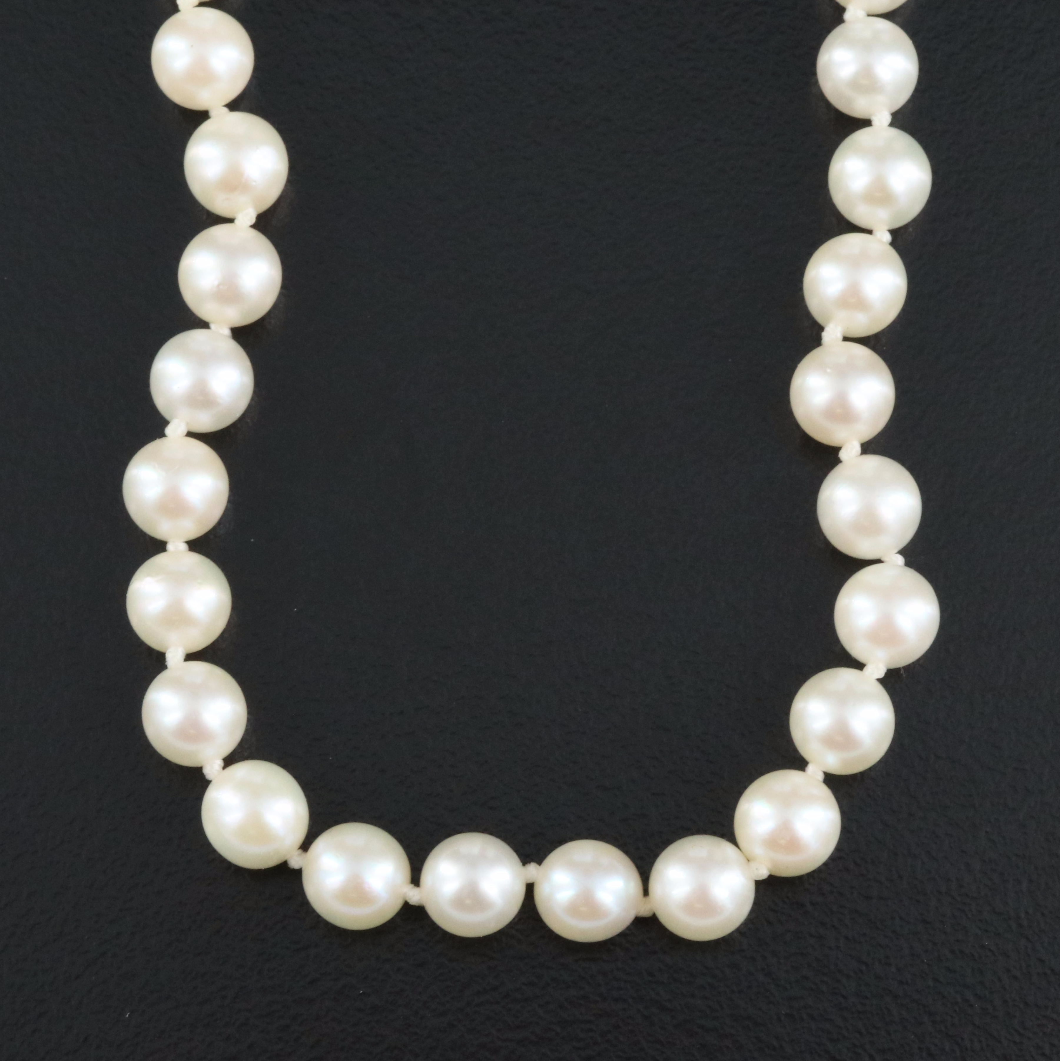 Pearl Necklace with 14K Clasp