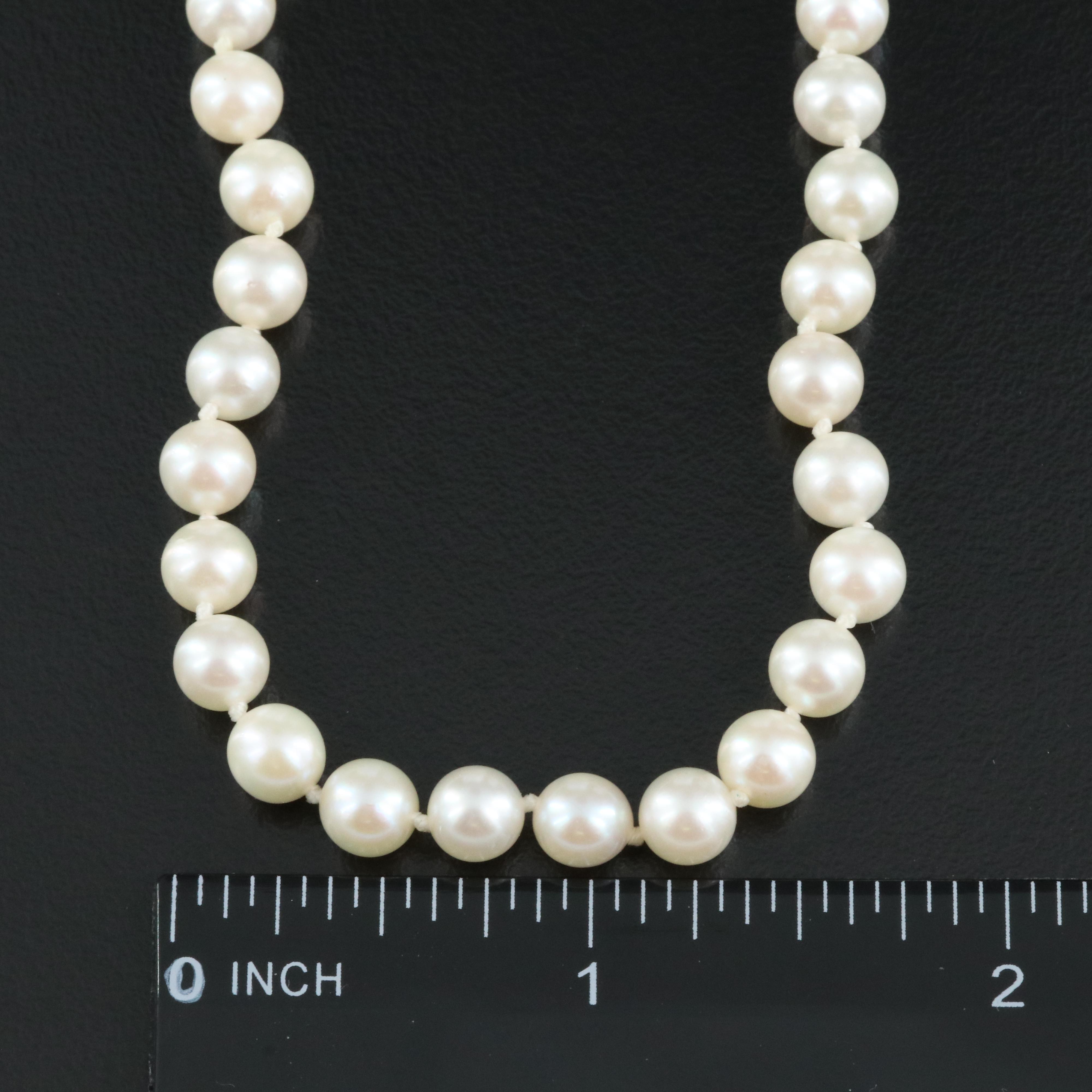 Pearl Necklace with 14K Clasp