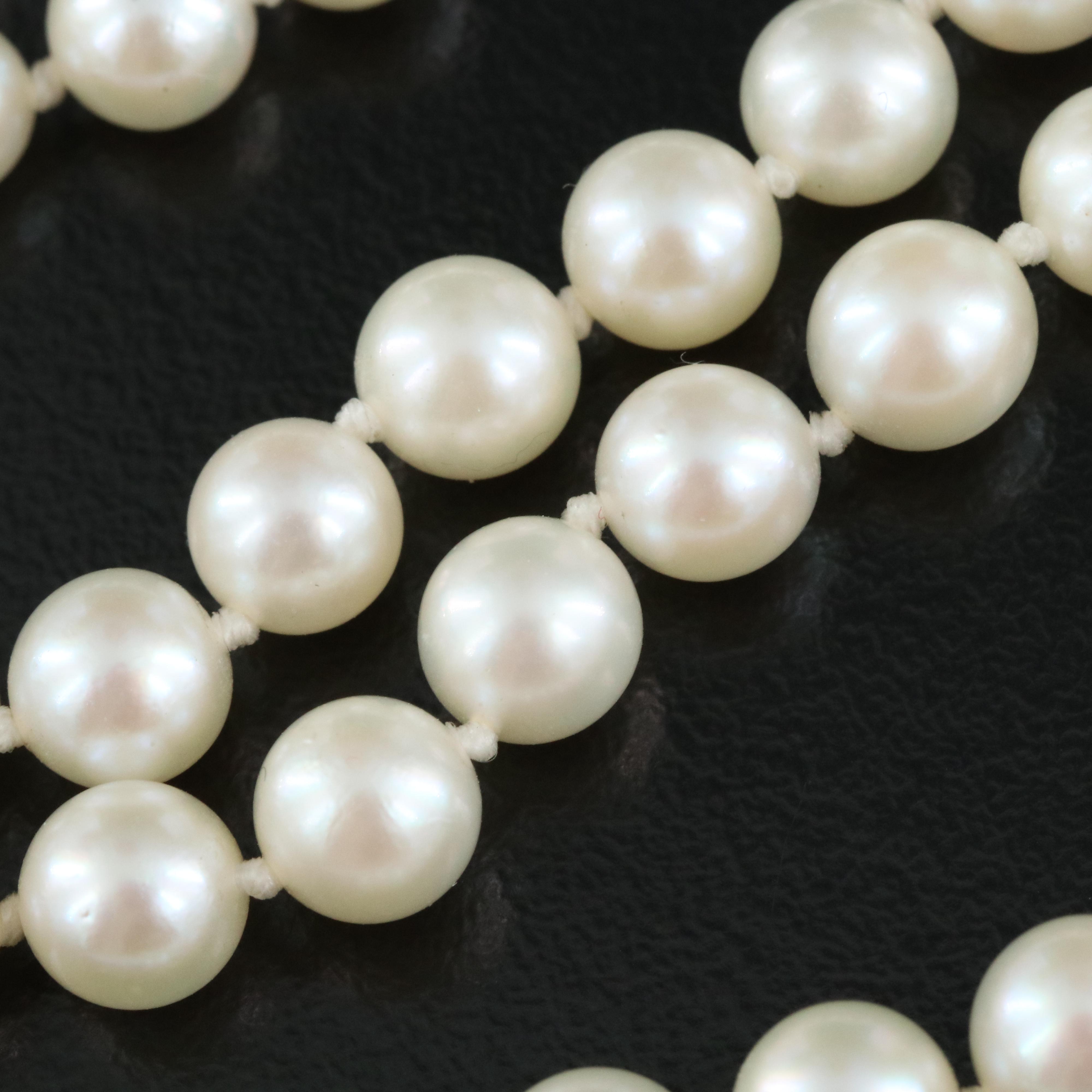Pearl Necklace with 14K Clasp