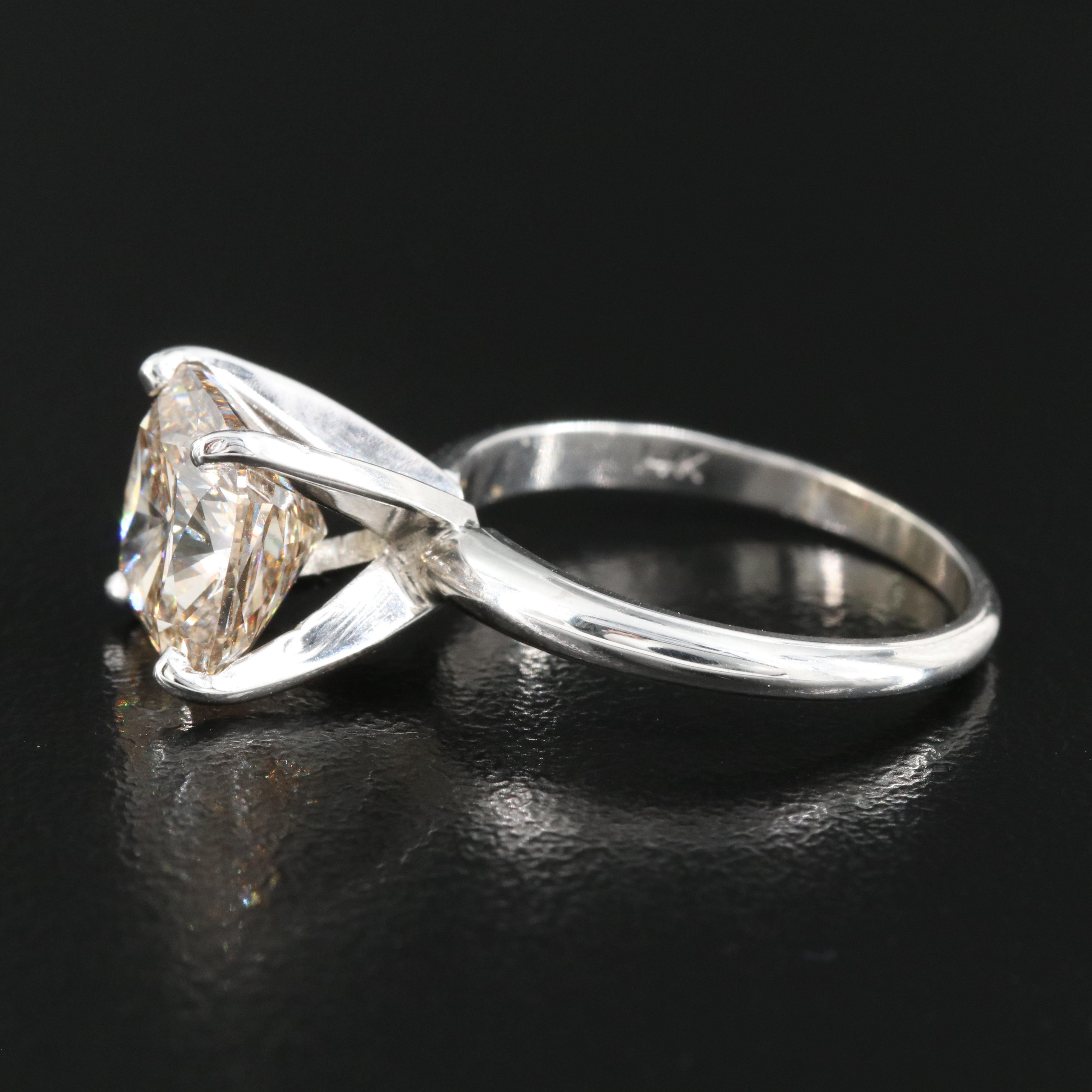 14K 4.16 CT Diamond Solitaire Ring