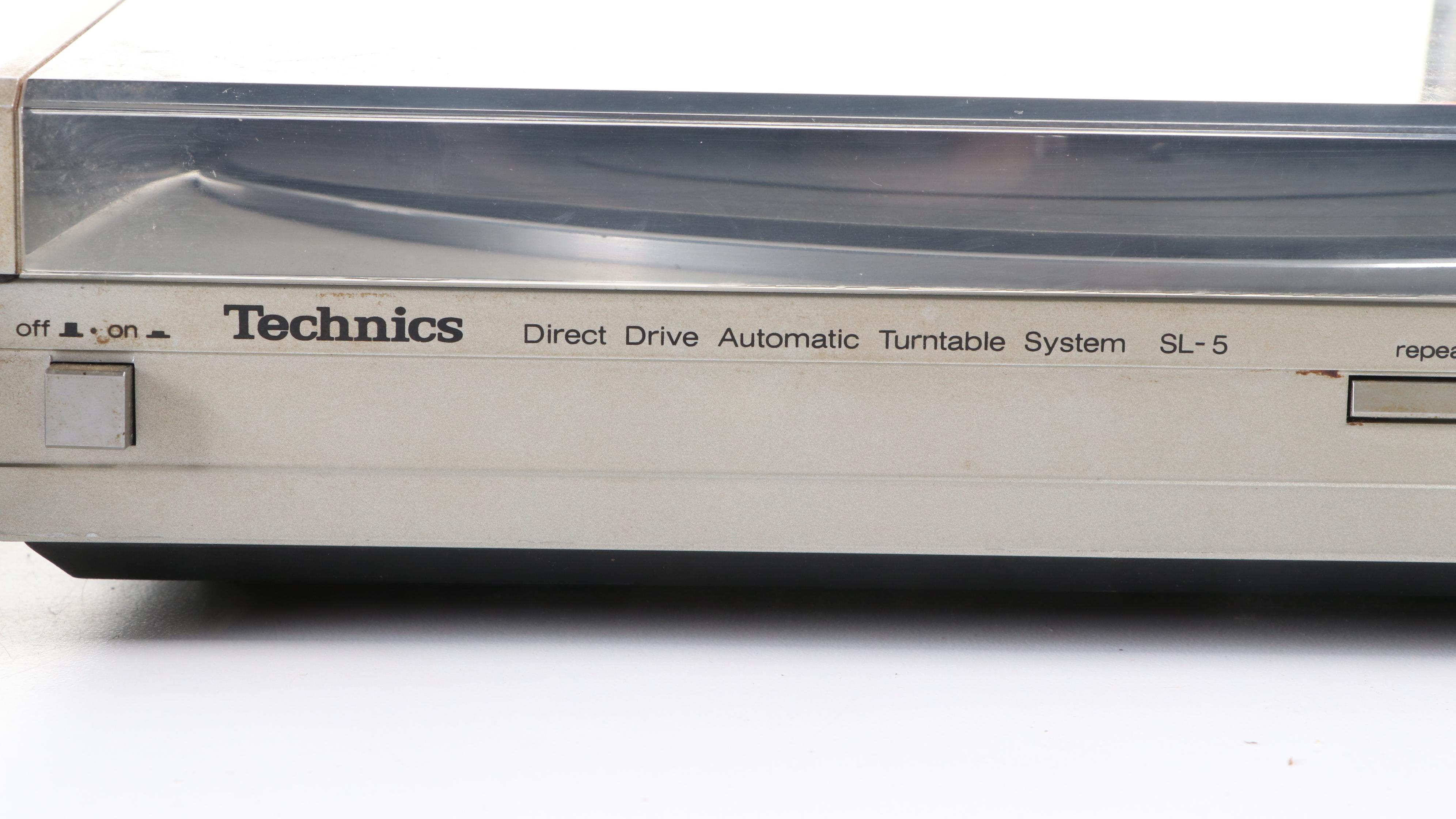 Technics Direct Drive Automatic SL-5 and Sherwood Belt Drive Turntables