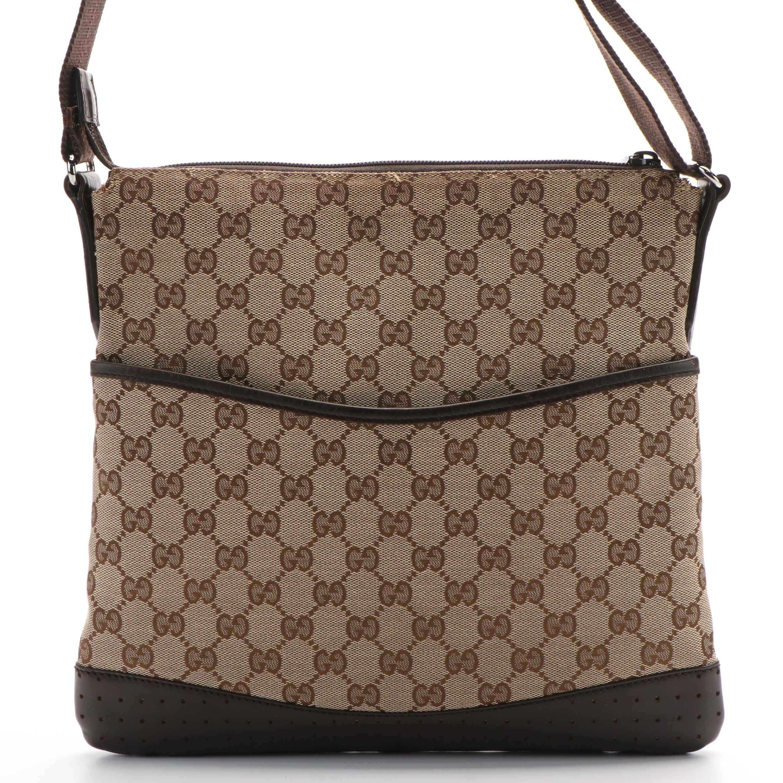 Gucci Crossbody Bag GG Canvas Beige