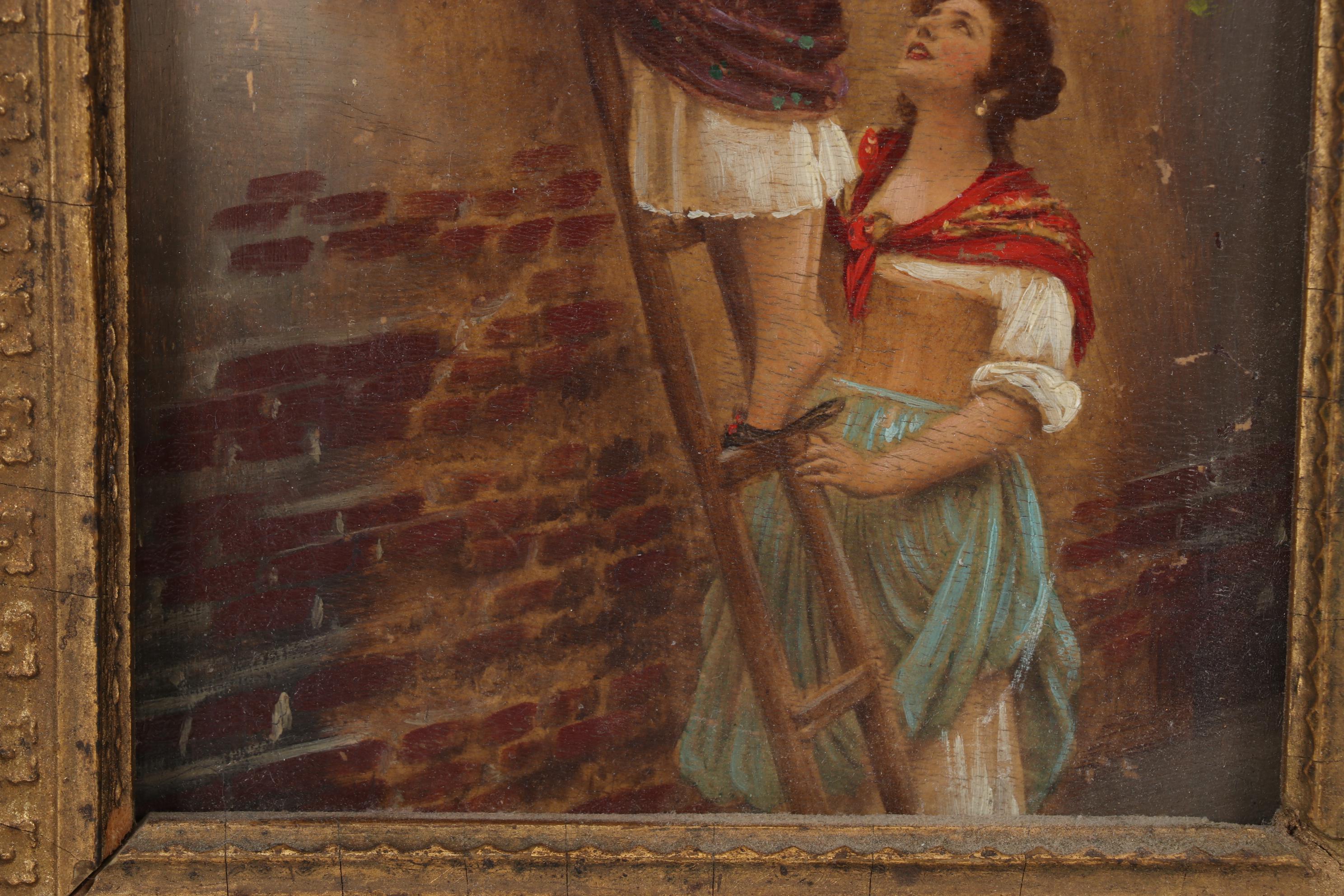 Oil Painting After Eugene de Blaas "The Curious," Early to Mid 20th century