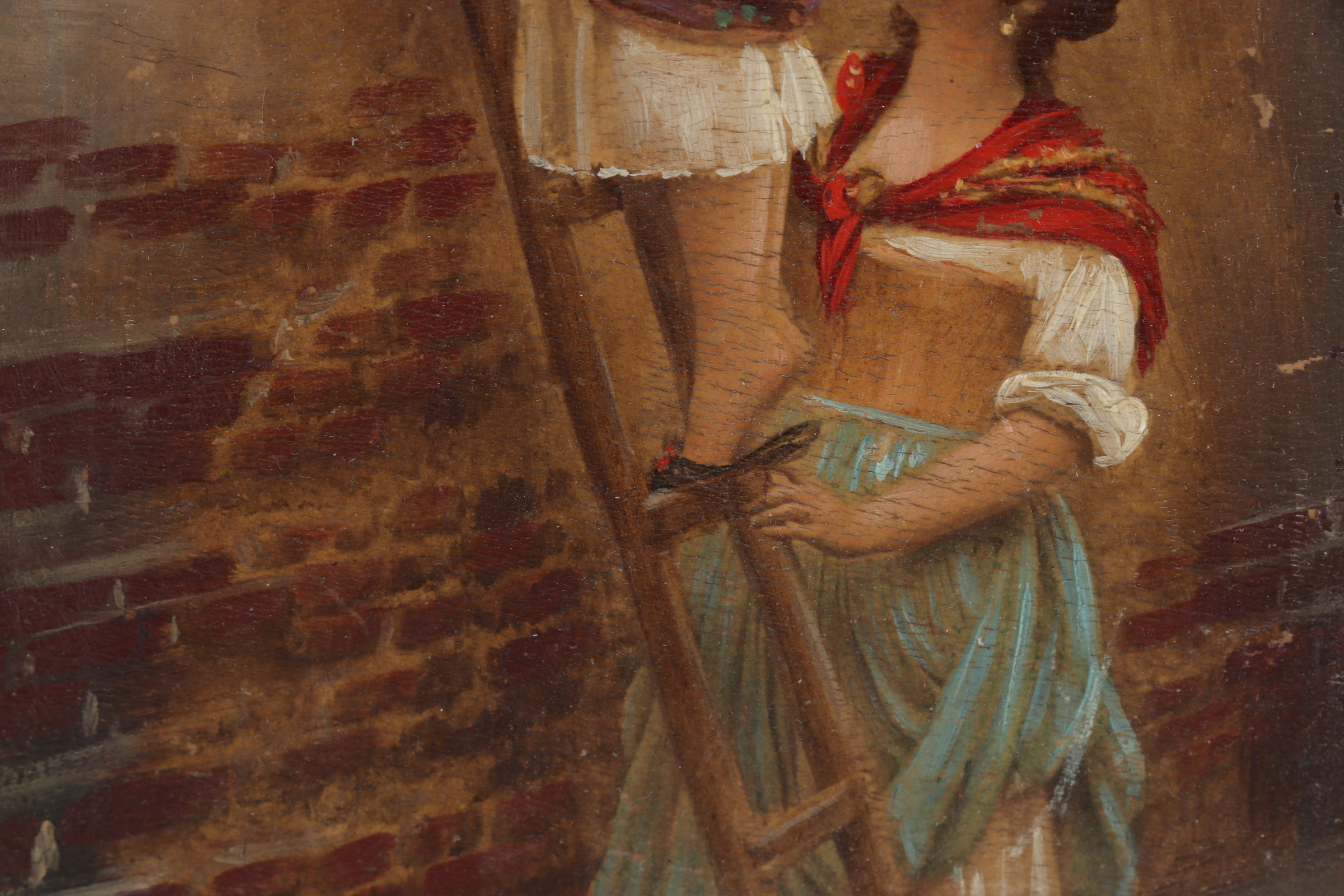 Oil Painting After Eugene de Blaas "The Curious," Early to Mid 20th century