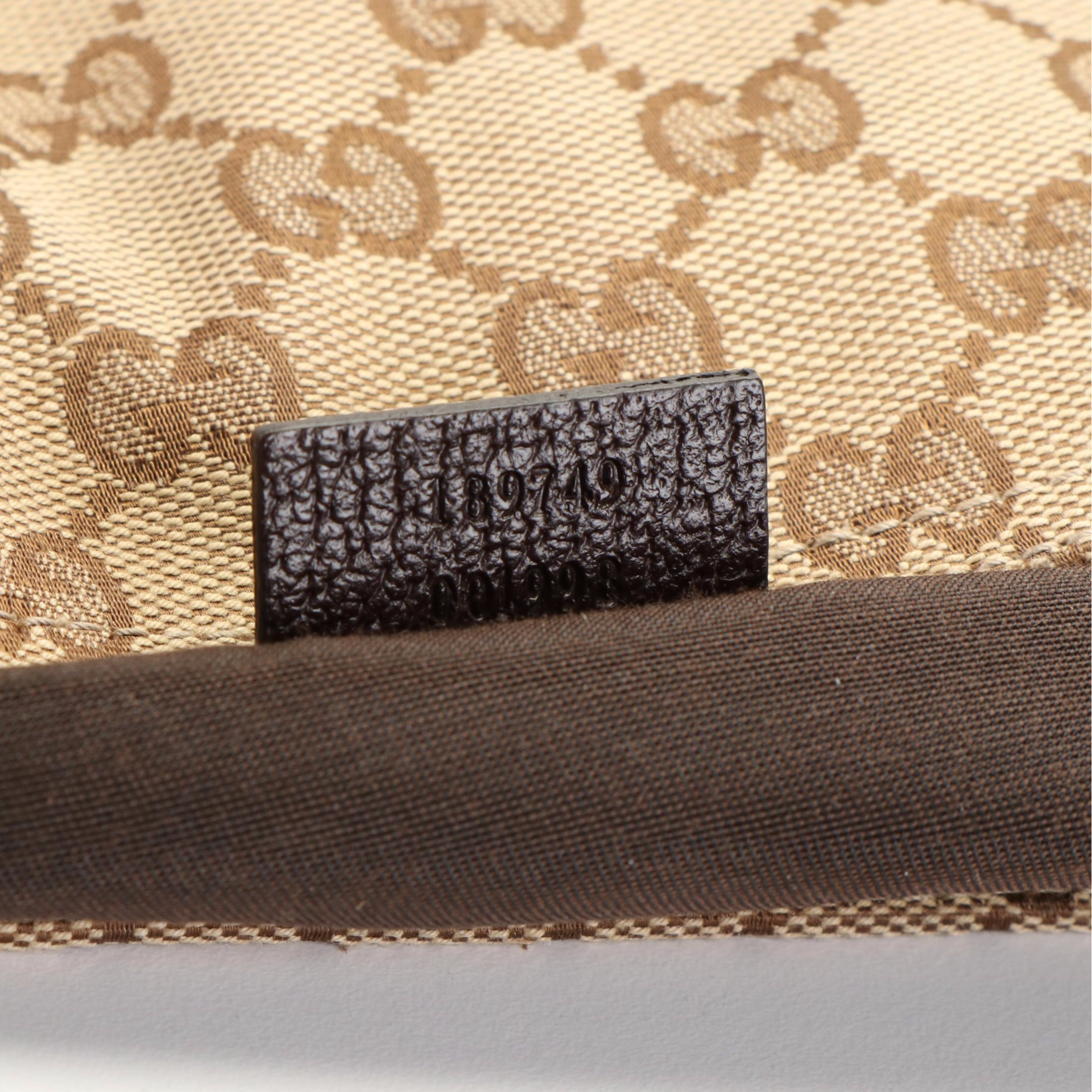 Gucci Crossbody Bag in Brown GG Canvas with Web Stripe Strap