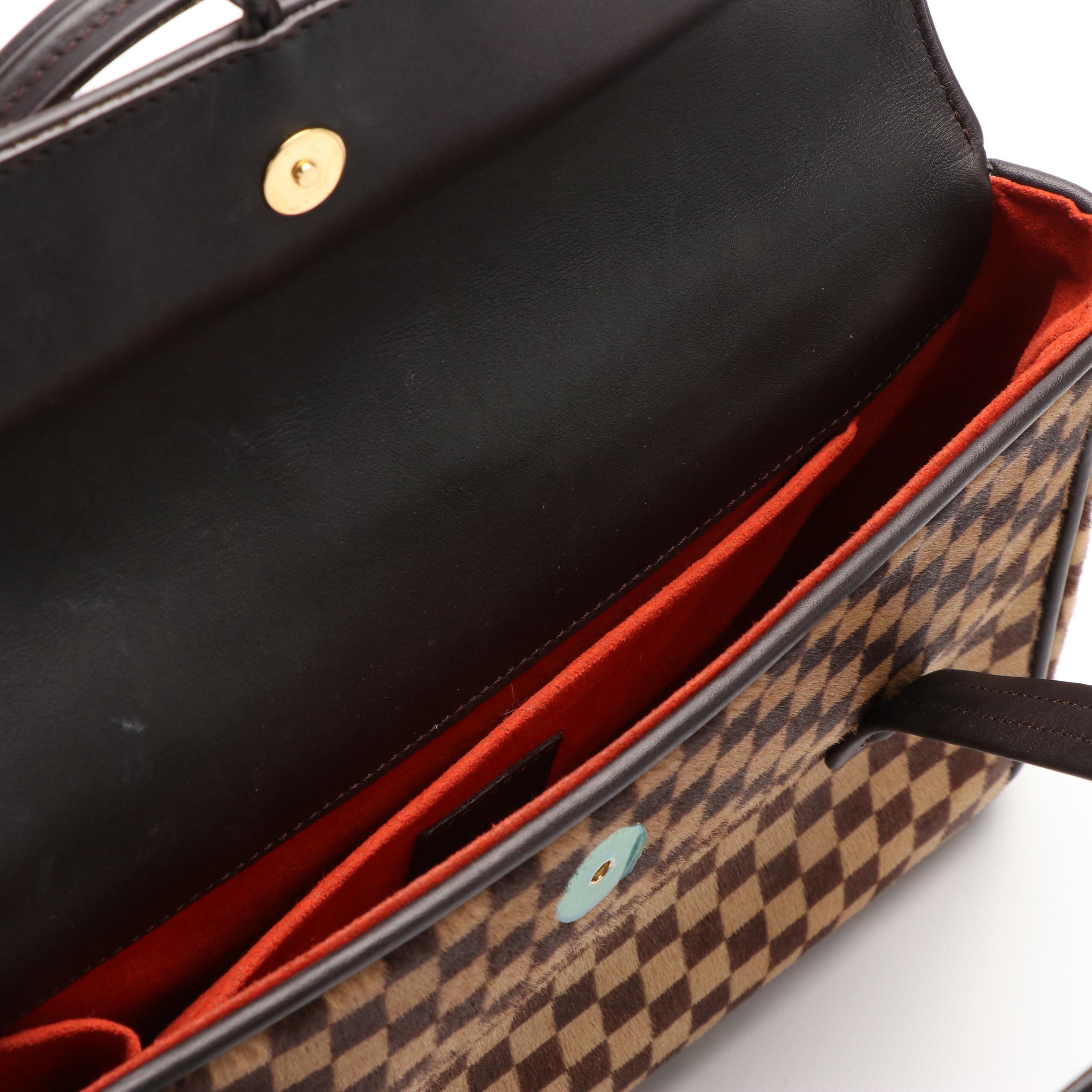 Louis Vuitton Limited Edition Lionne Bag in Damier Sauvage Calf Hair