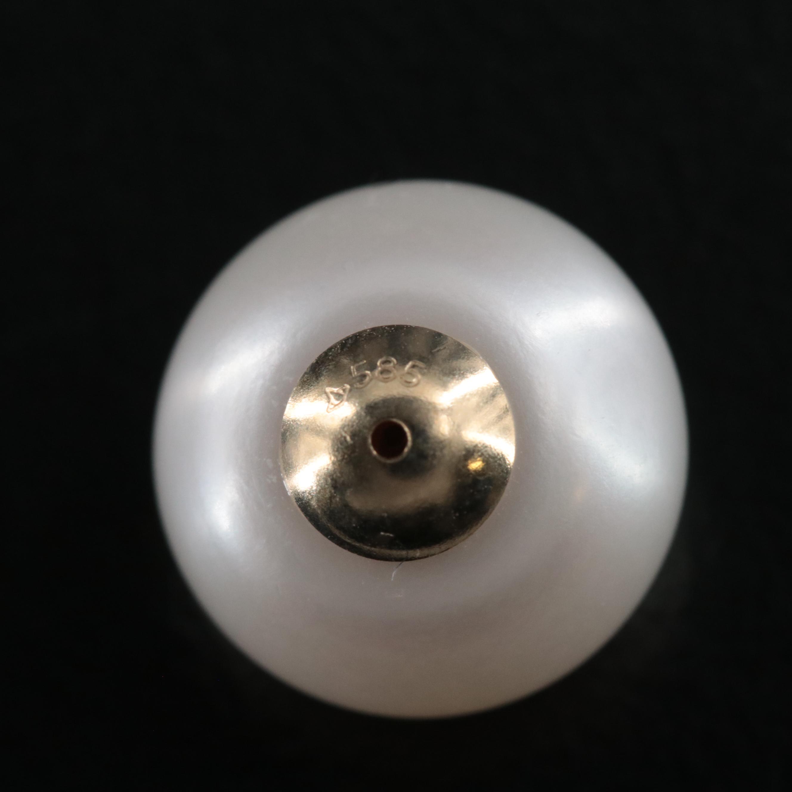 14K Pearl Front-Back Earrings