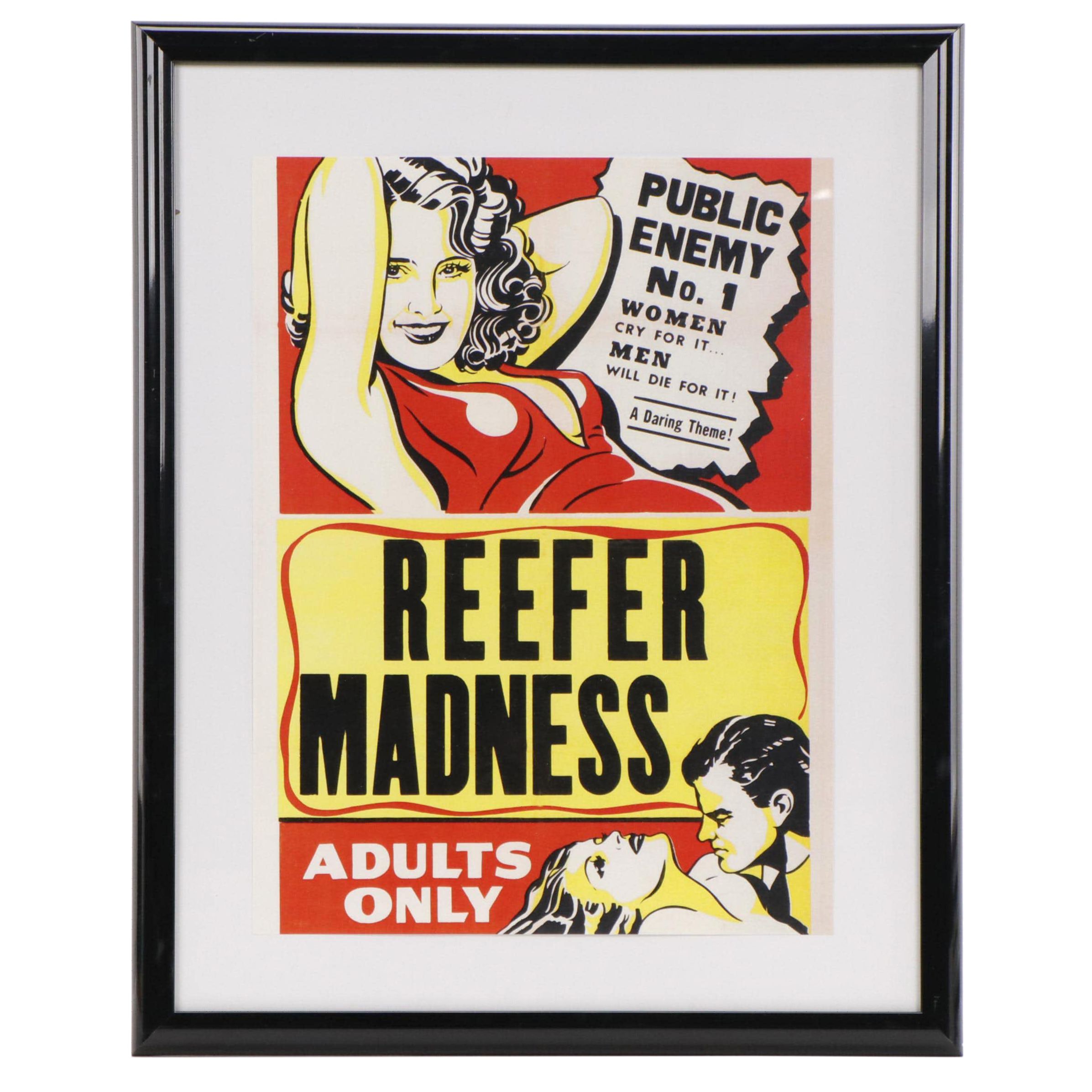 Offset Lithograph Cannabis Propaganda "Reefer Madness"