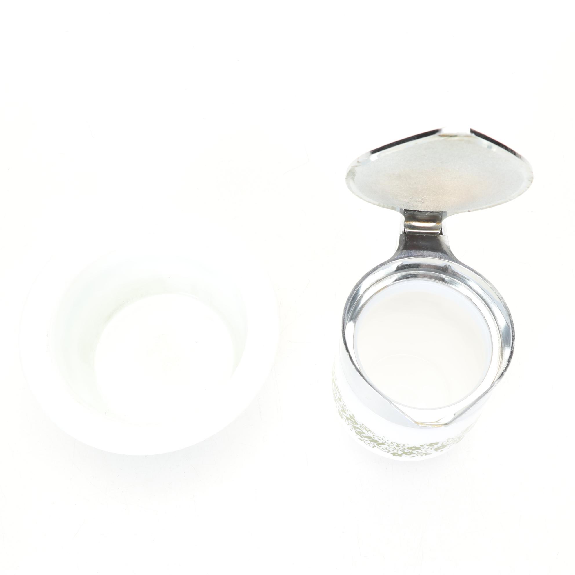 Pair of Jadeite Art Deco Vases With Pyrex and Other Green Kitchenware