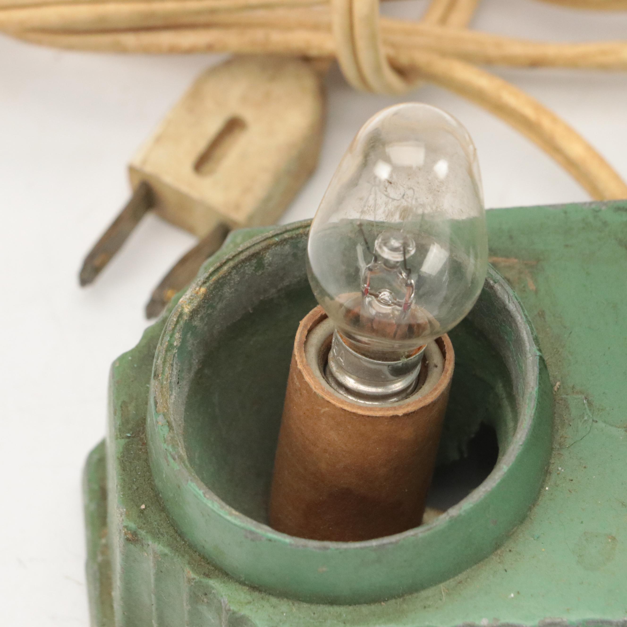 Art Deco Harlequin Clown Desk Lamp with Other Lamps and Ashtray