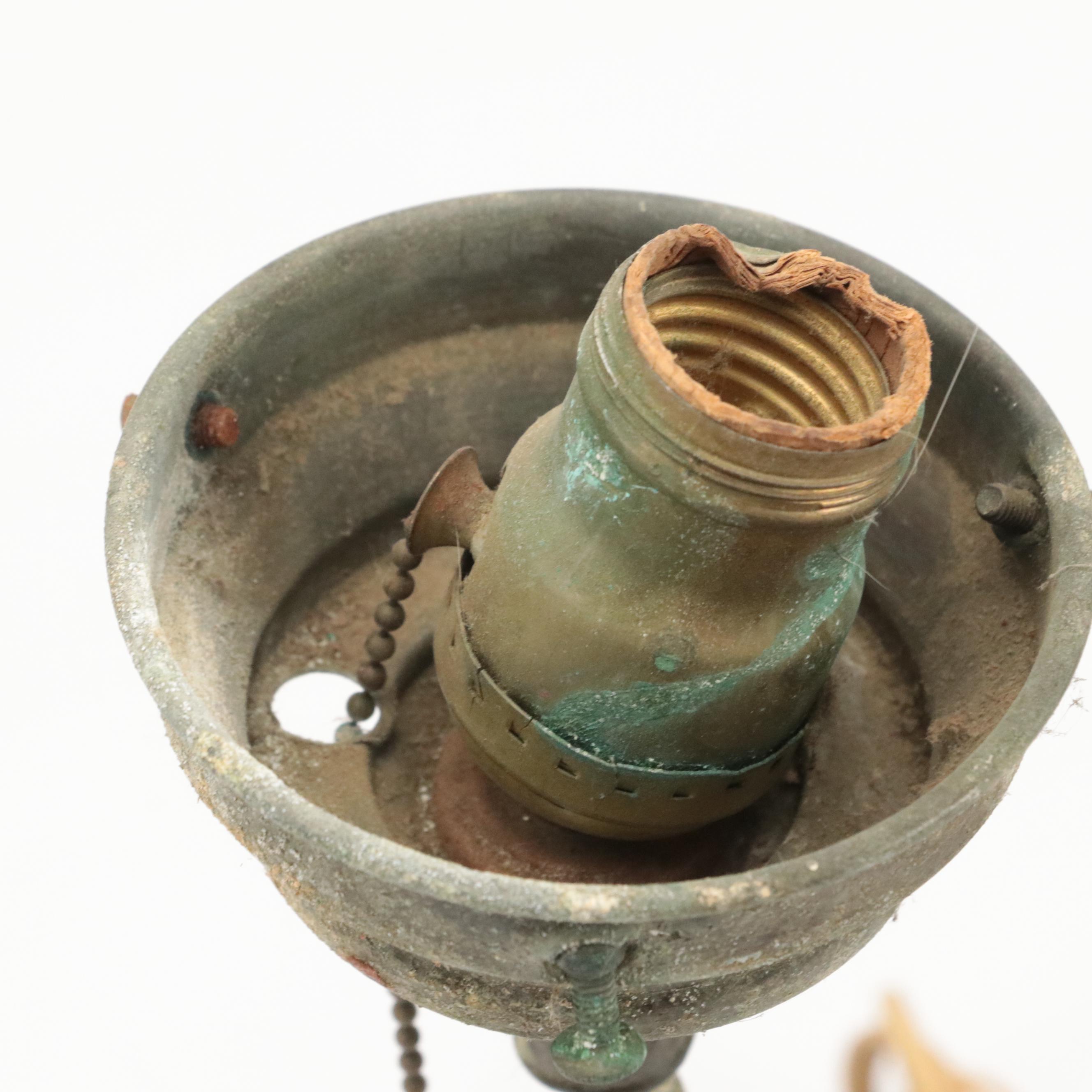 Art Deco Harlequin Clown Desk Lamp with Other Lamps and Ashtray