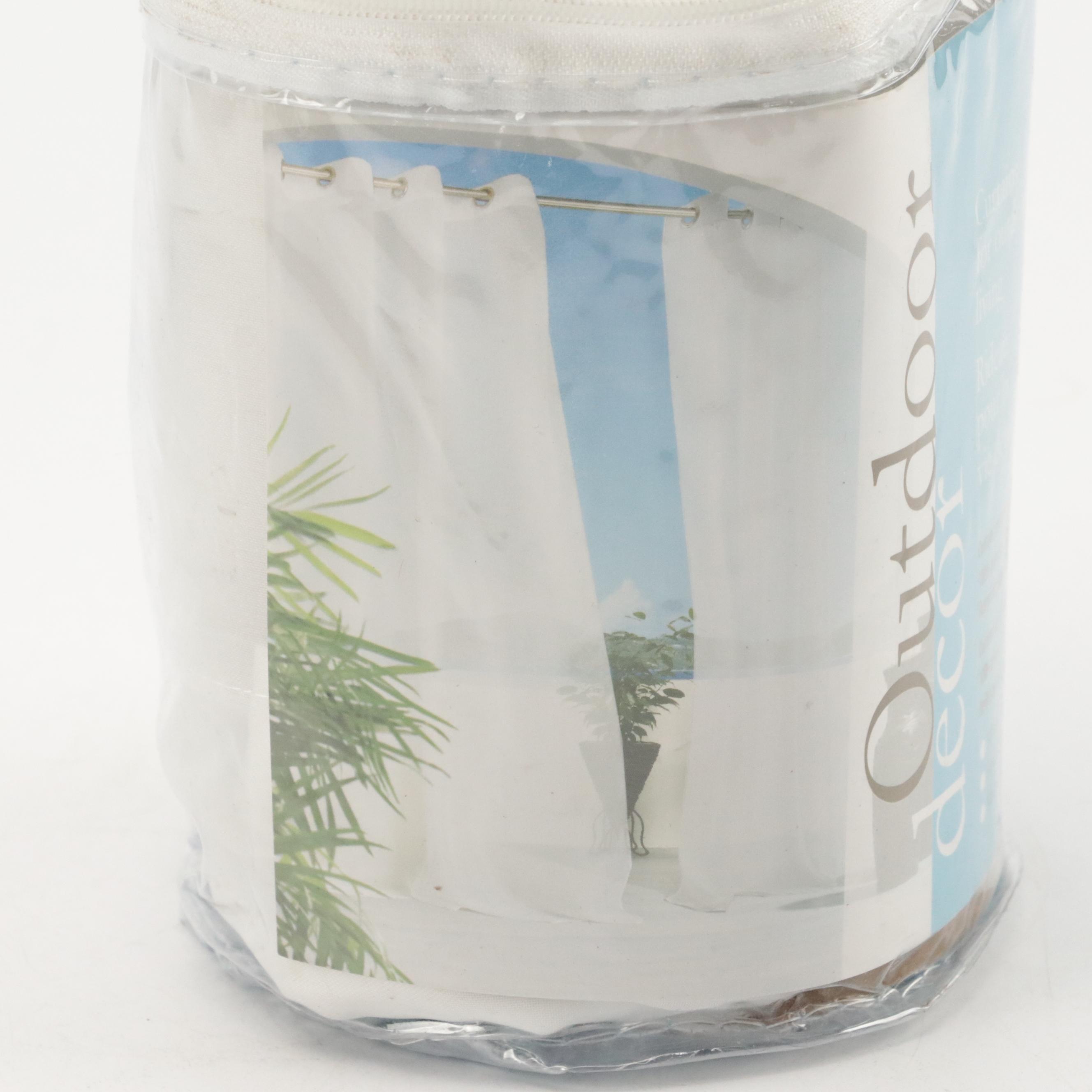 Outdoor Decor White Patio Curtains With Grommets