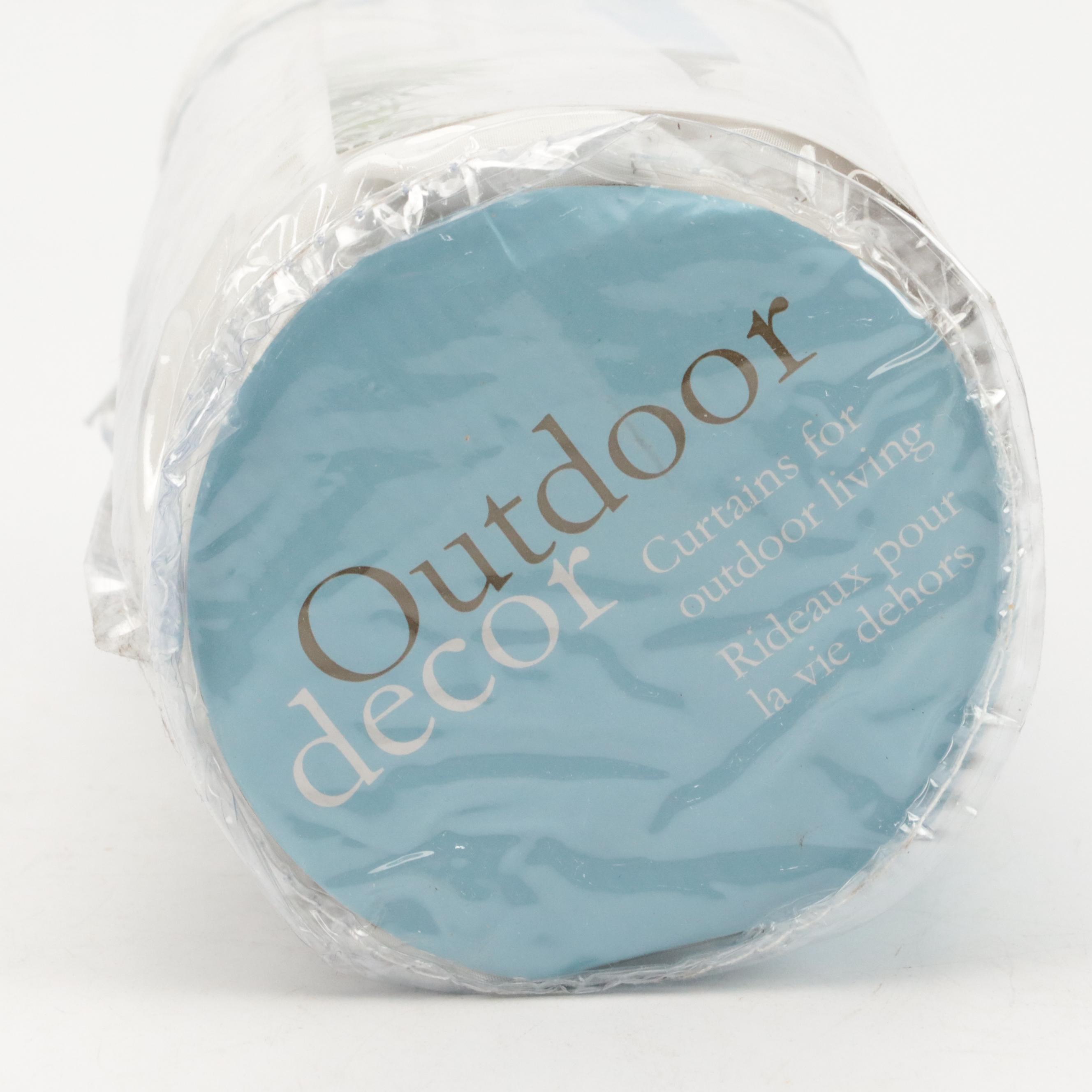 Outdoor Decor White Patio Curtains With Grommets