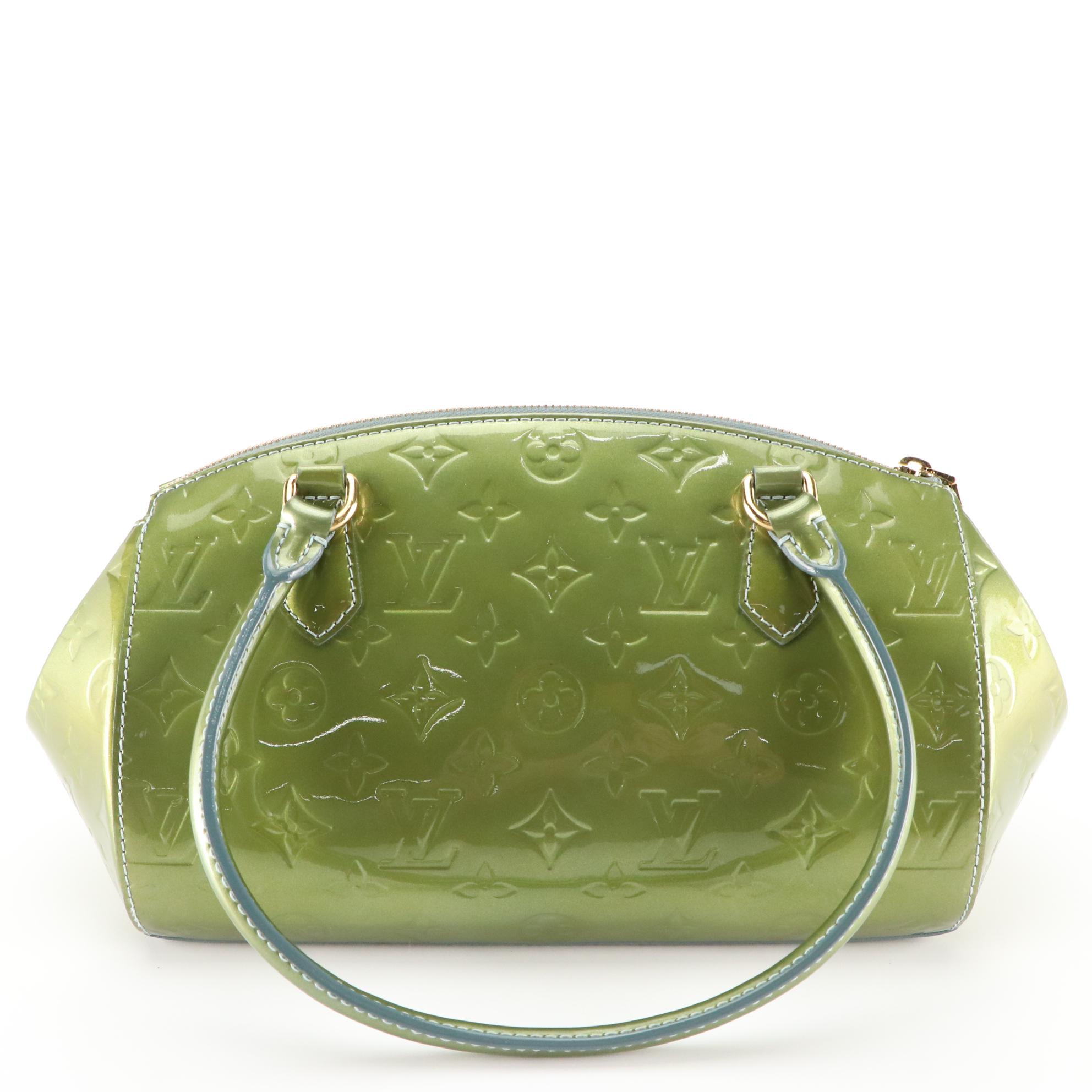 Louis Vuitton Green Monogram Vernis Sherwood Handbag