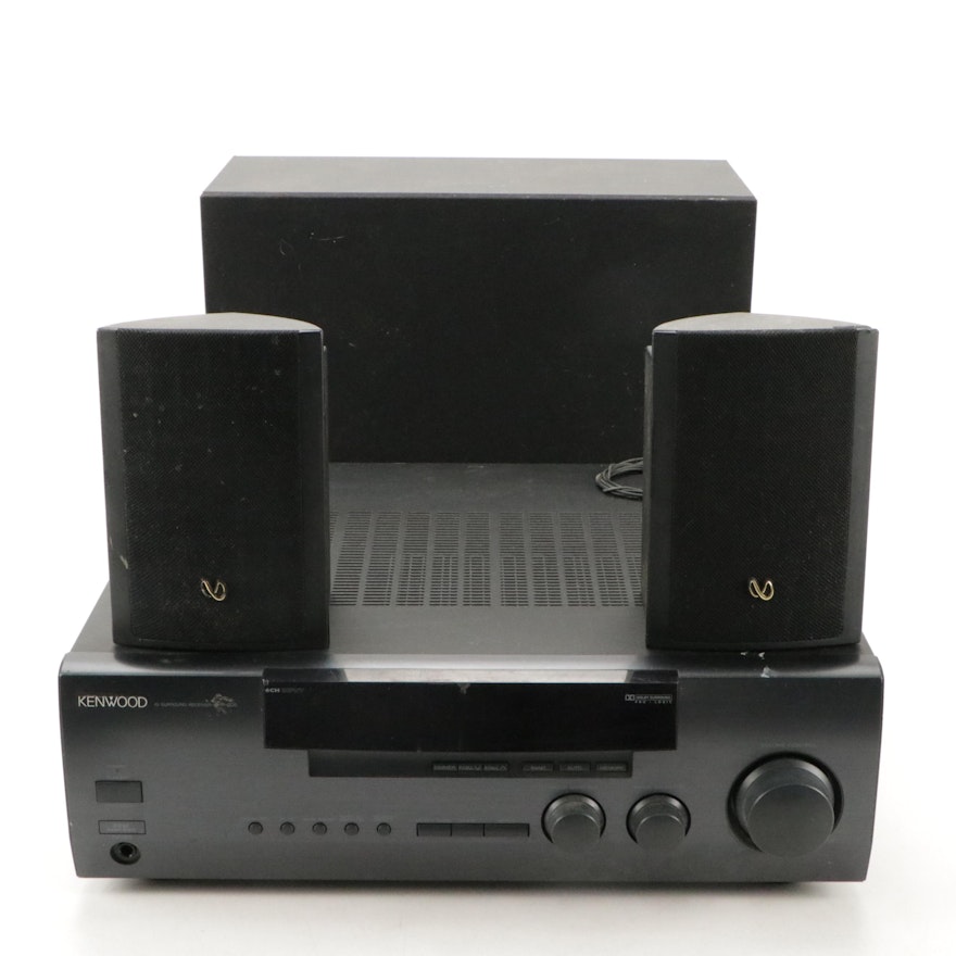 Kenwood AV Receiver With Infinity Speakers and Subwoofer