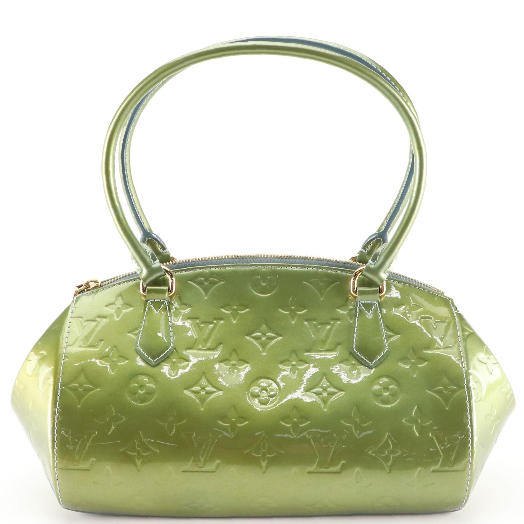 Louis Vuitton Green Monogram Vernis Sherwood Handbag