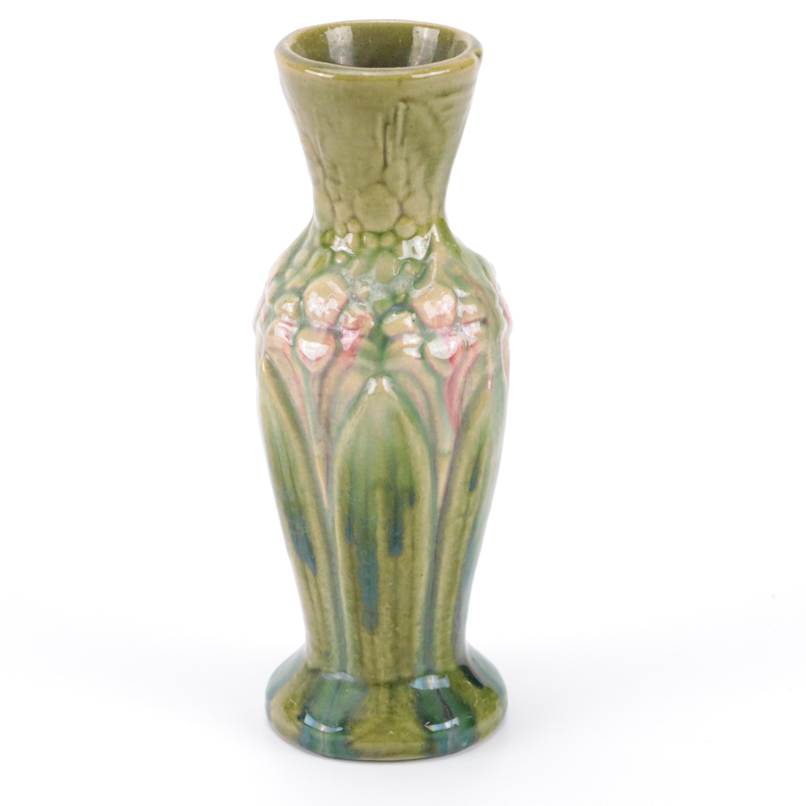 Brush McCoy Pottery "Amaryllis" Ceramic Vase and Console Bowl