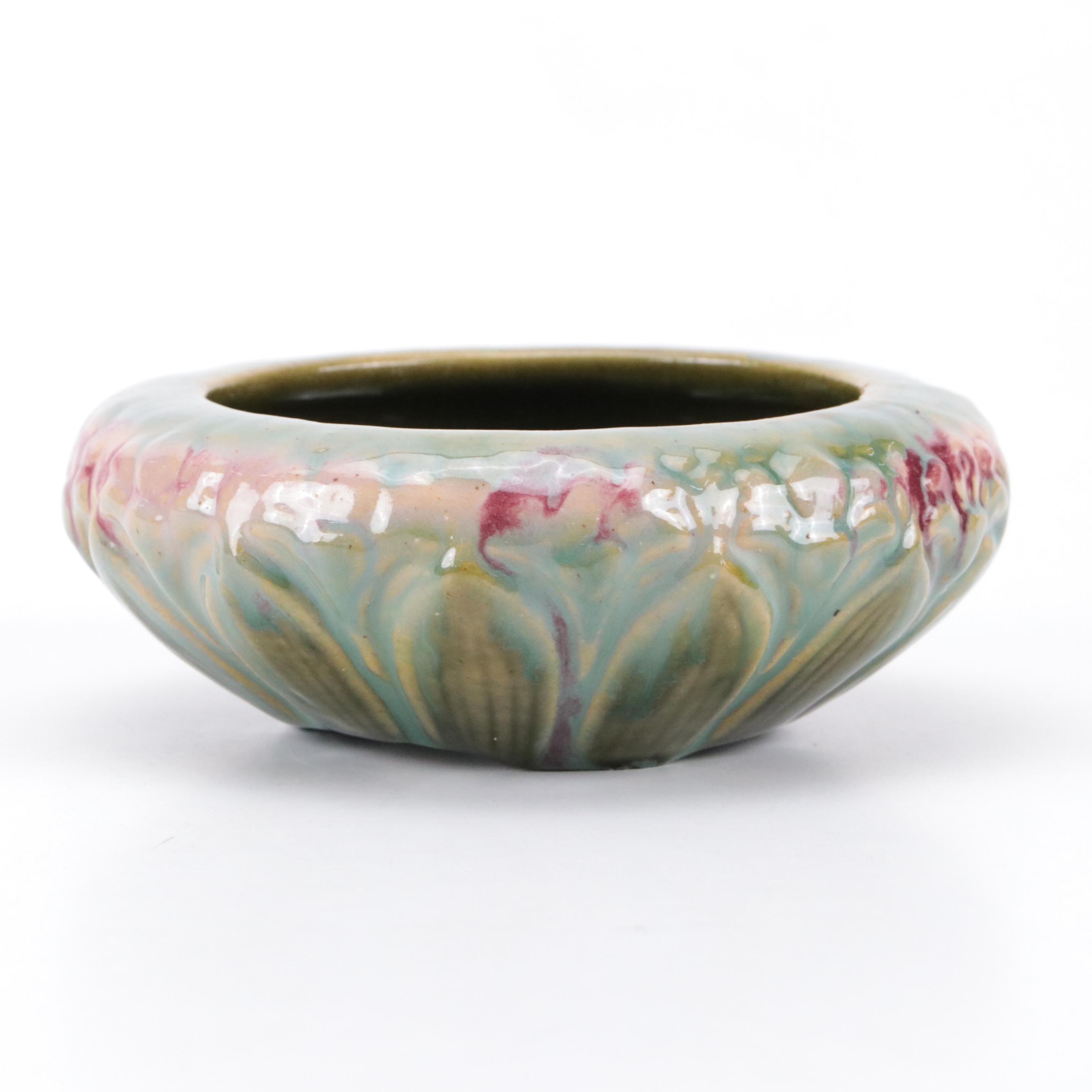 Brush McCoy Pottery "Amaryllis" Ceramic Vase and Console Bowl